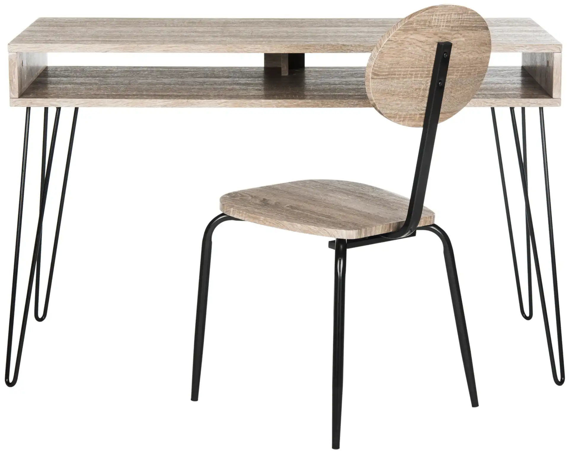Winta Desk And Chair in Gray, detail view