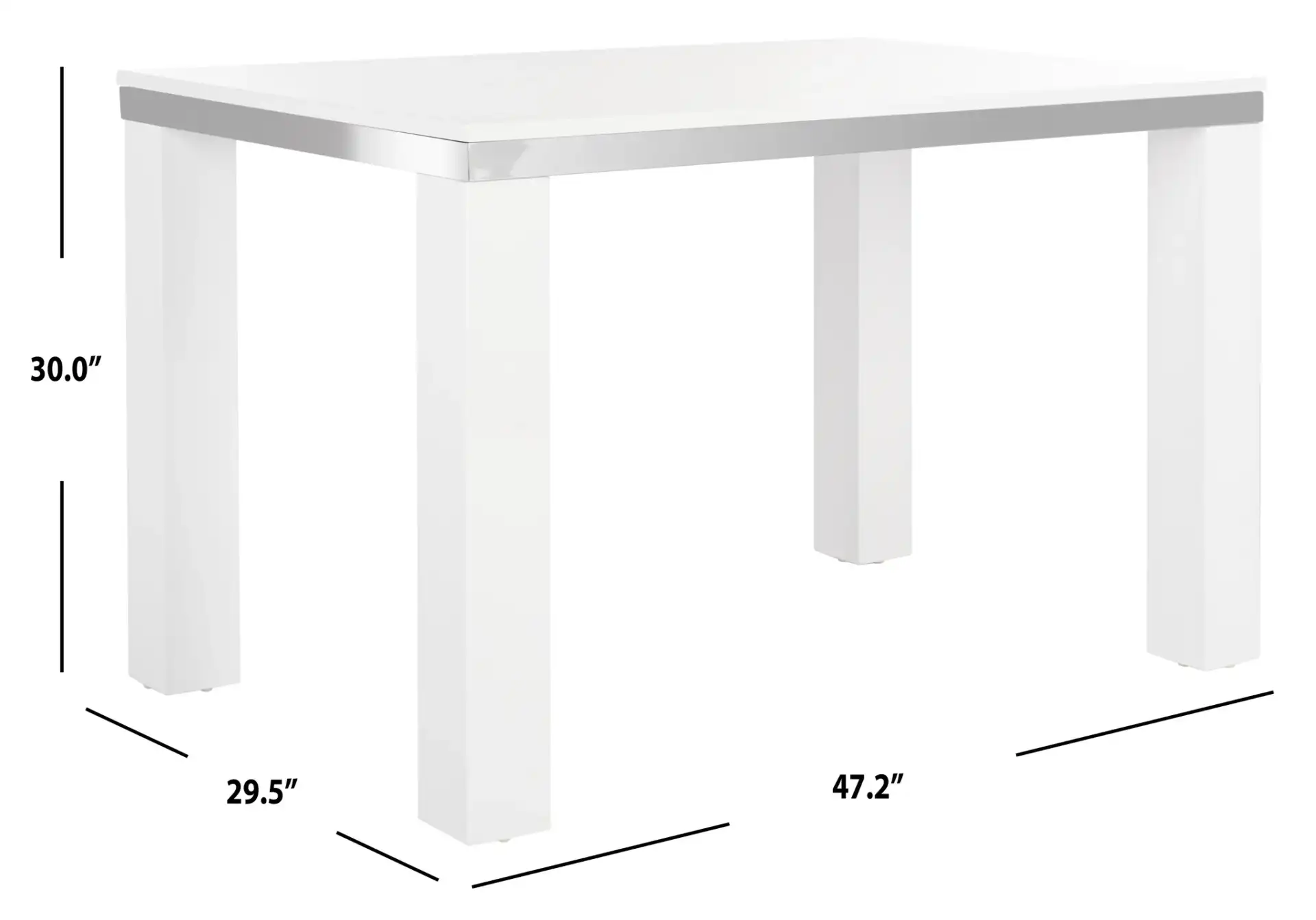 Enos Desk in White, detail view