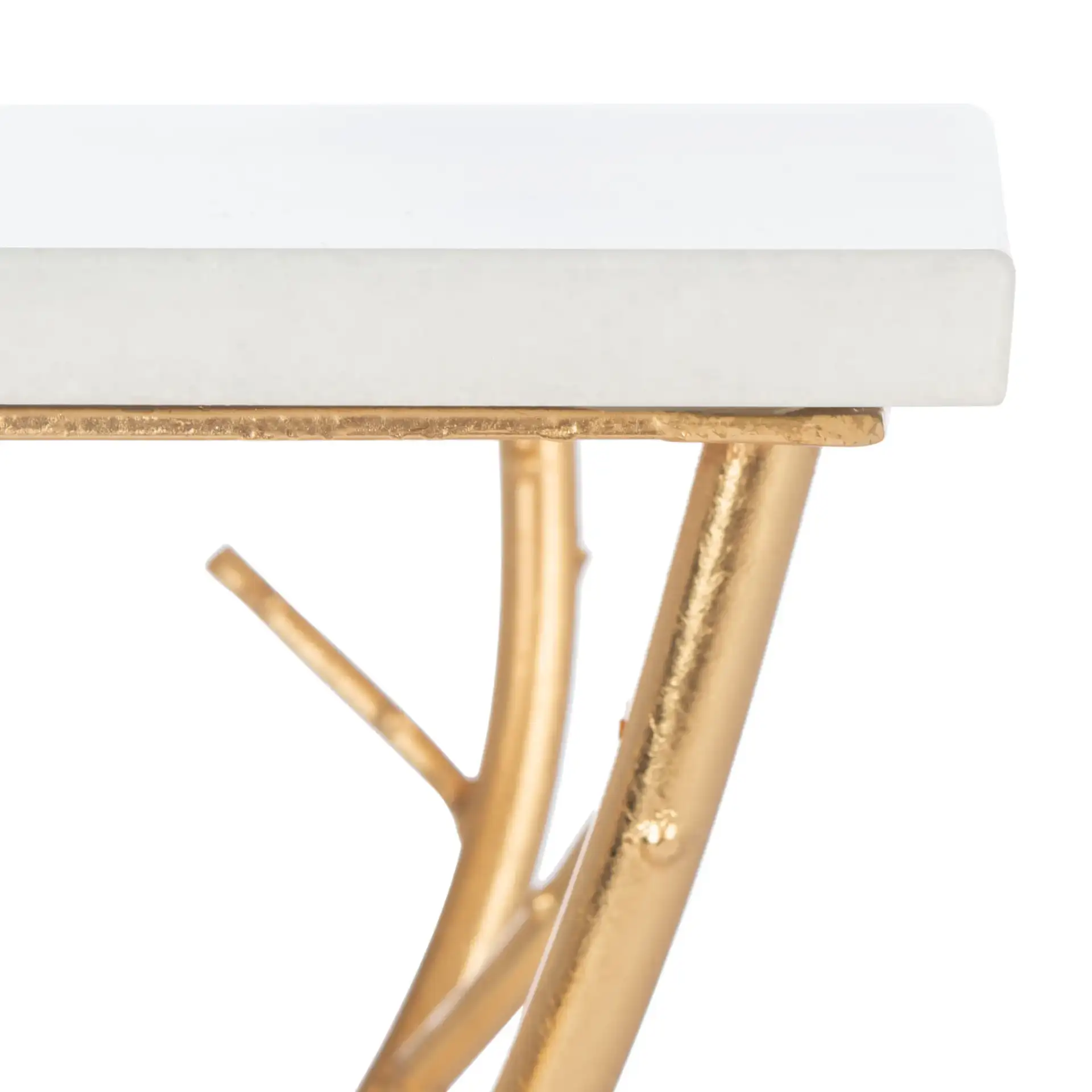 Alexa Accent Table in Black / Silver in a styled room