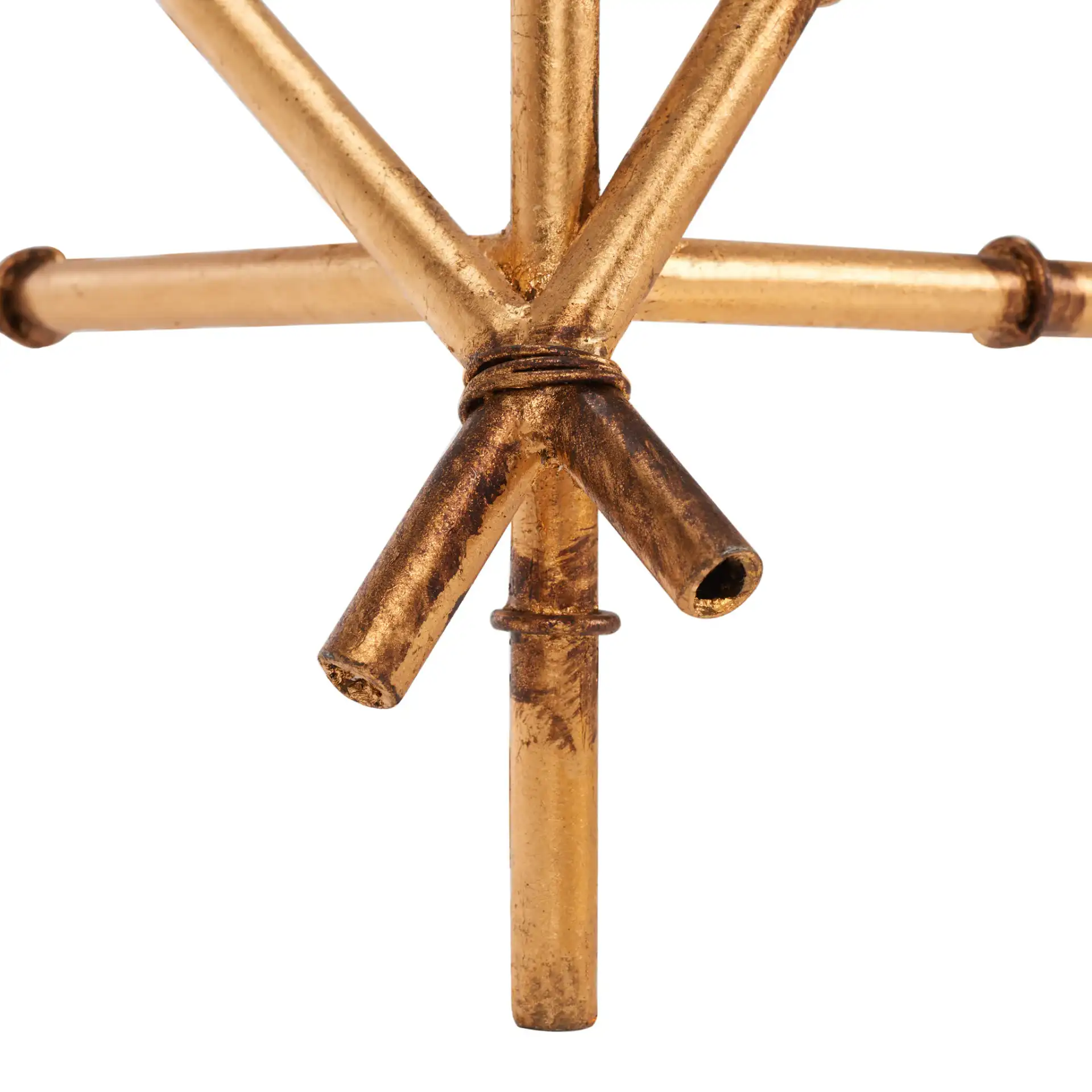 Mark Accent Table in Gold / Clear, detail view