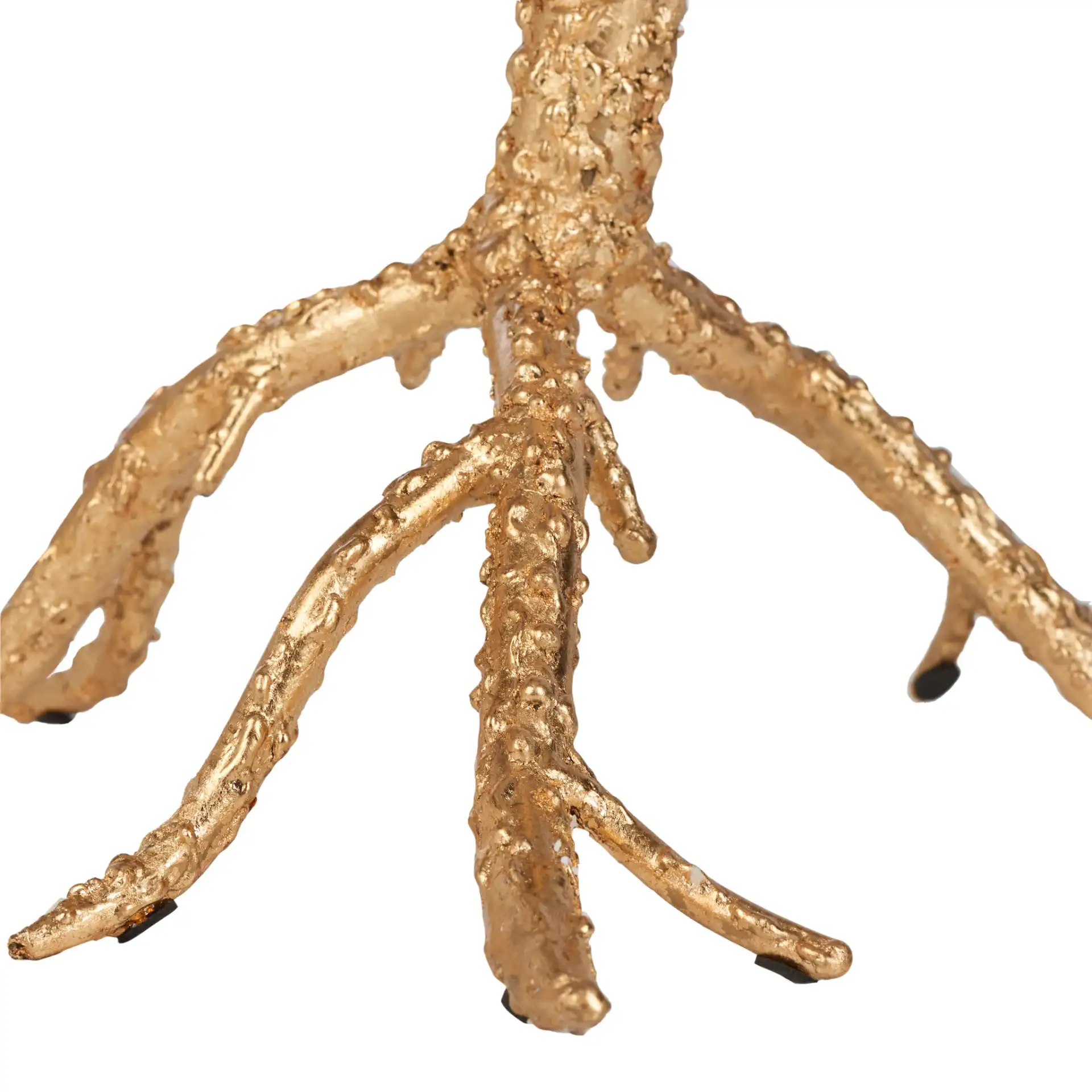 Carolyn Accent Table in Gold / White Granite, detail view