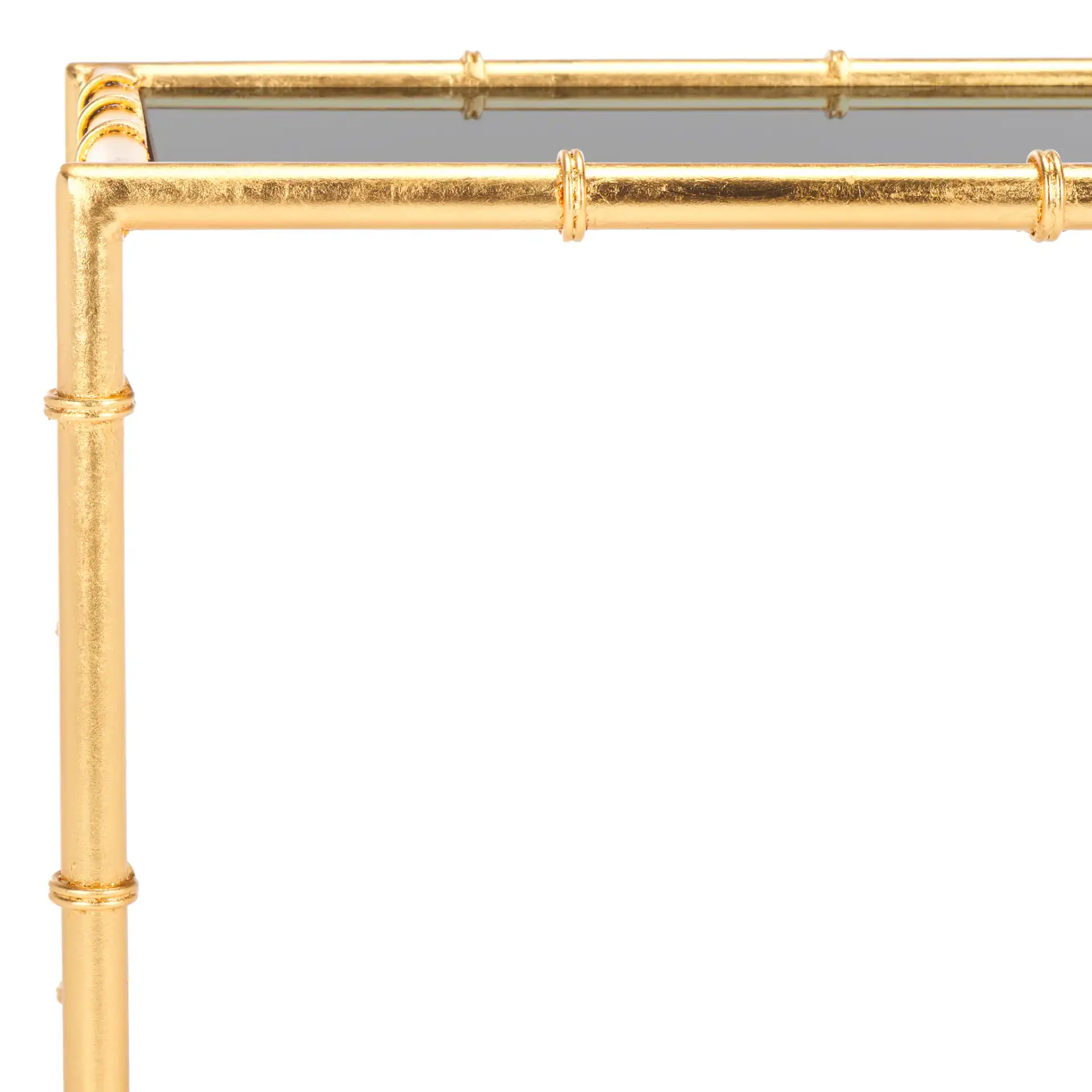 Chandler Accent Table in Gold / Black Clear in a styled room