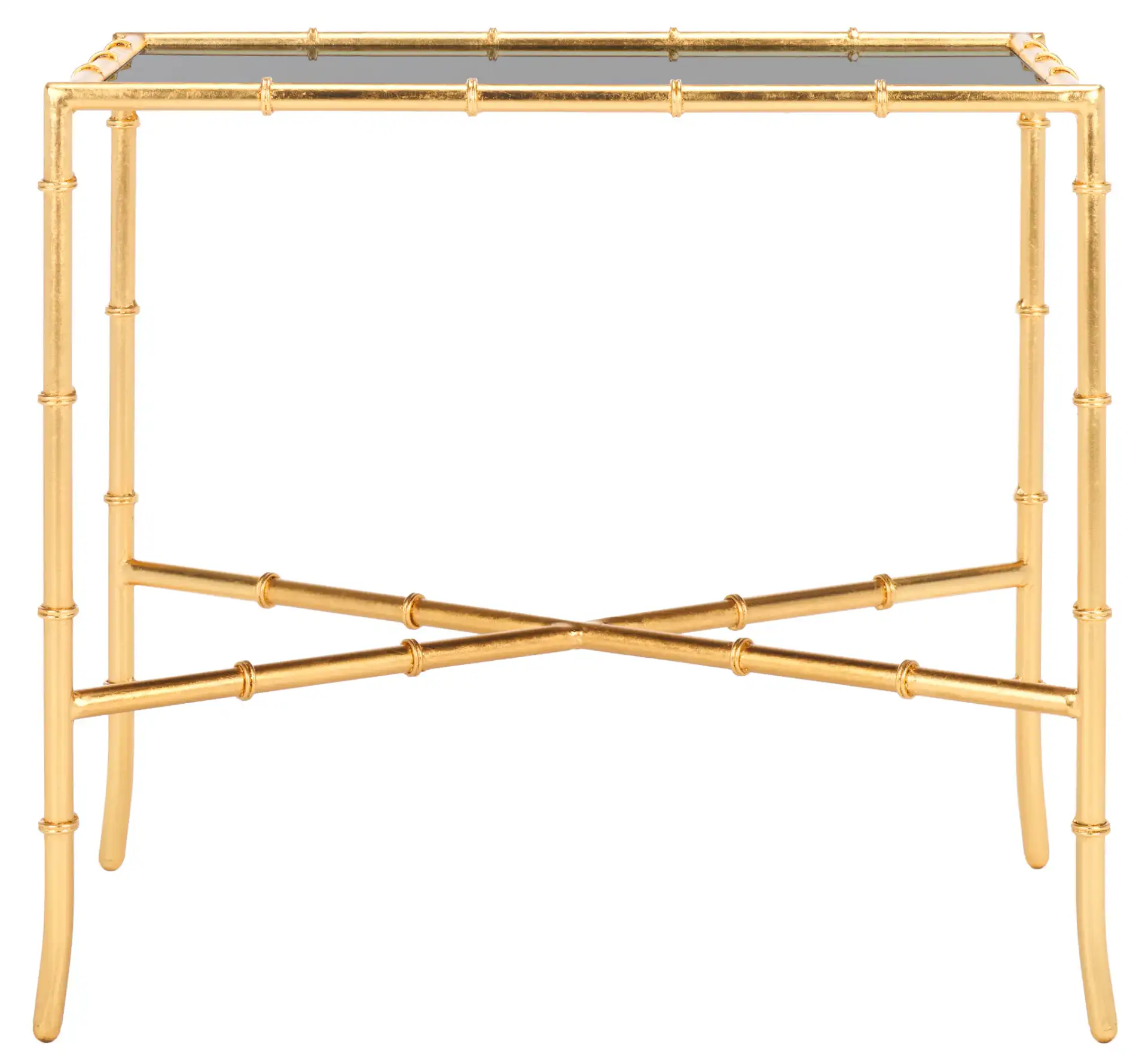 Chandler Accent Table in Gold / Black Clear