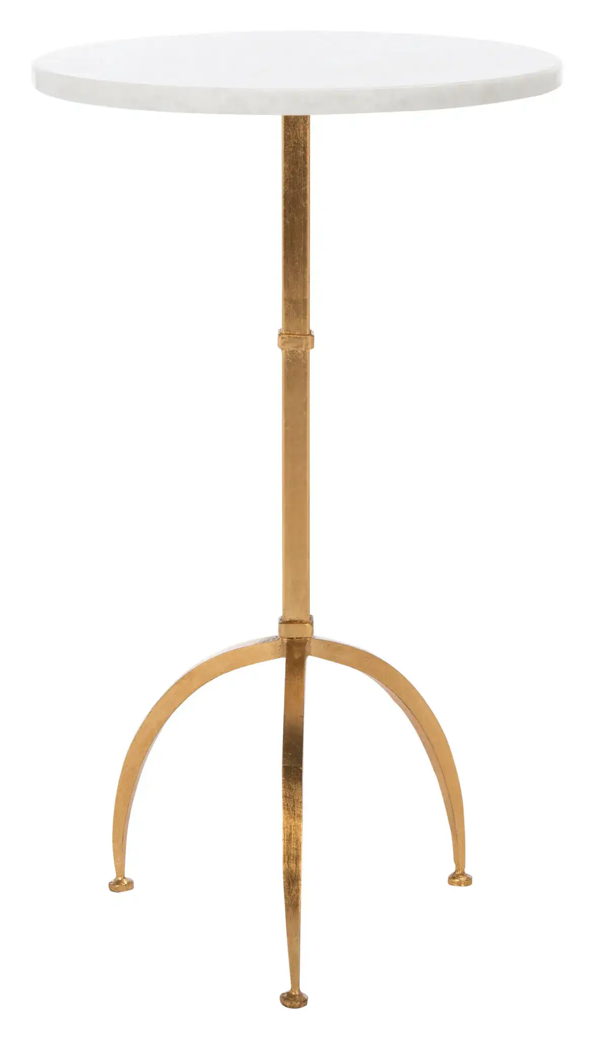 Myrna Accent Table in Gold / White Granite