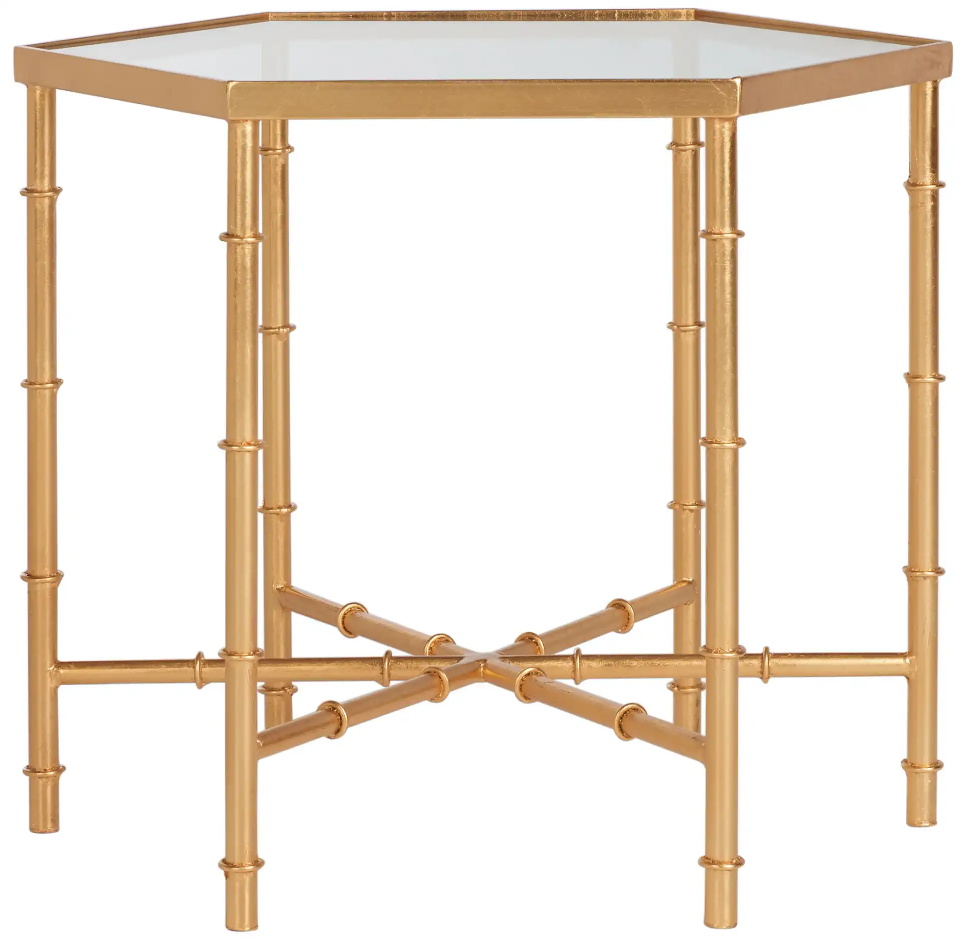 Kerri Accent Table in Gold / Clear