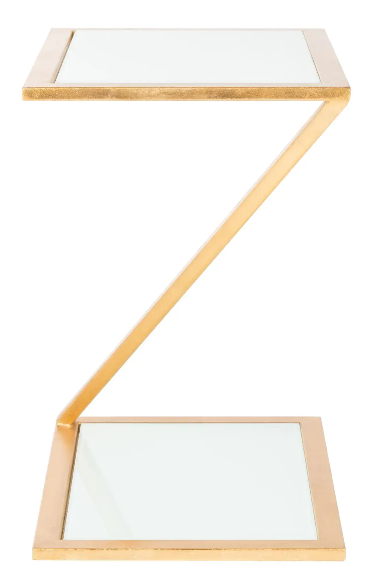 Andrea Accent Table in Gold / White, detail view