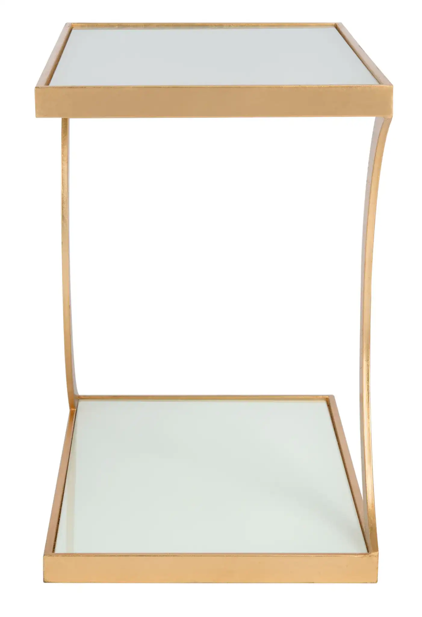 Sullivan Accent Table in Gold / White Clear, detail view