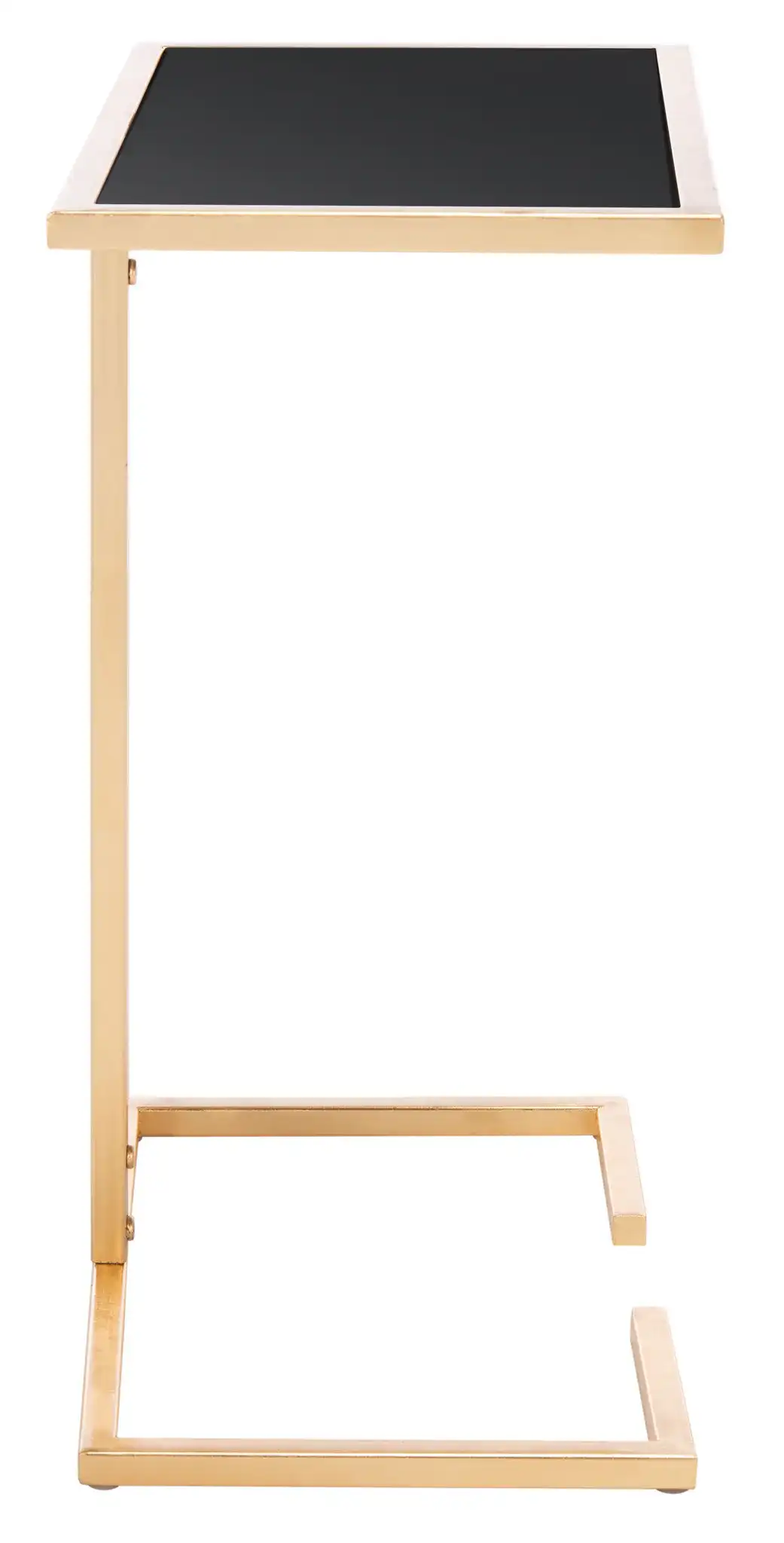 Neil Accent Table in Gold / White Clear, detail view