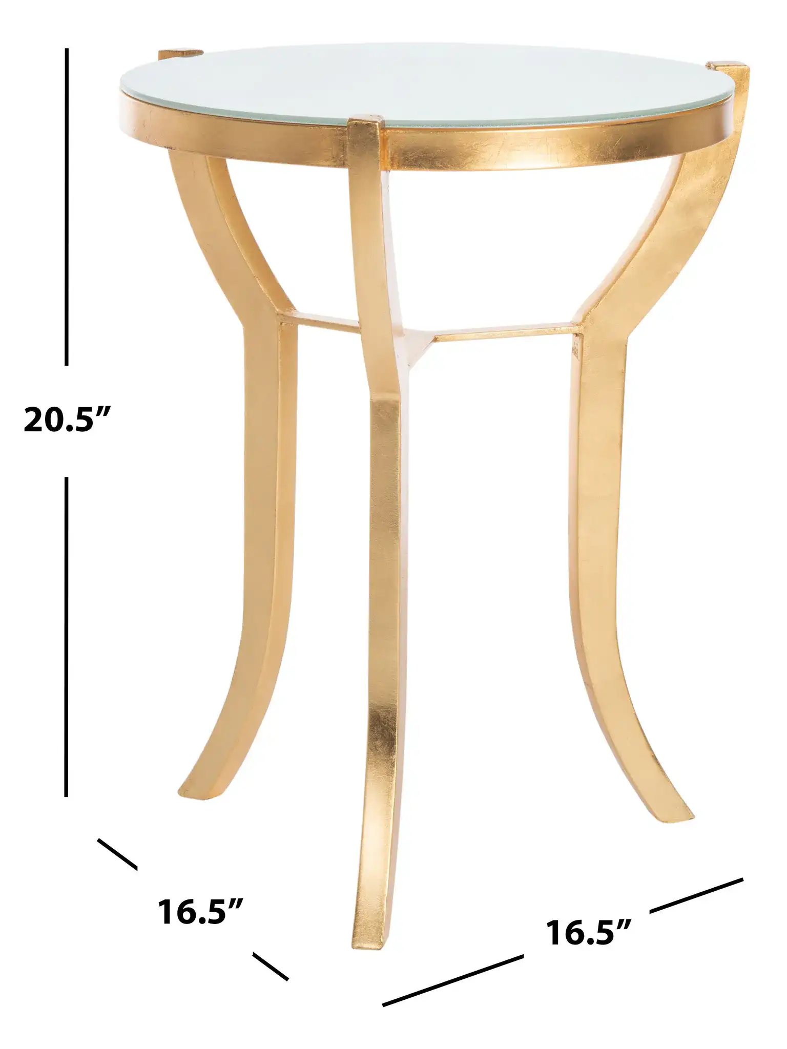 Ormond Accent Table in Gold / White, detail view