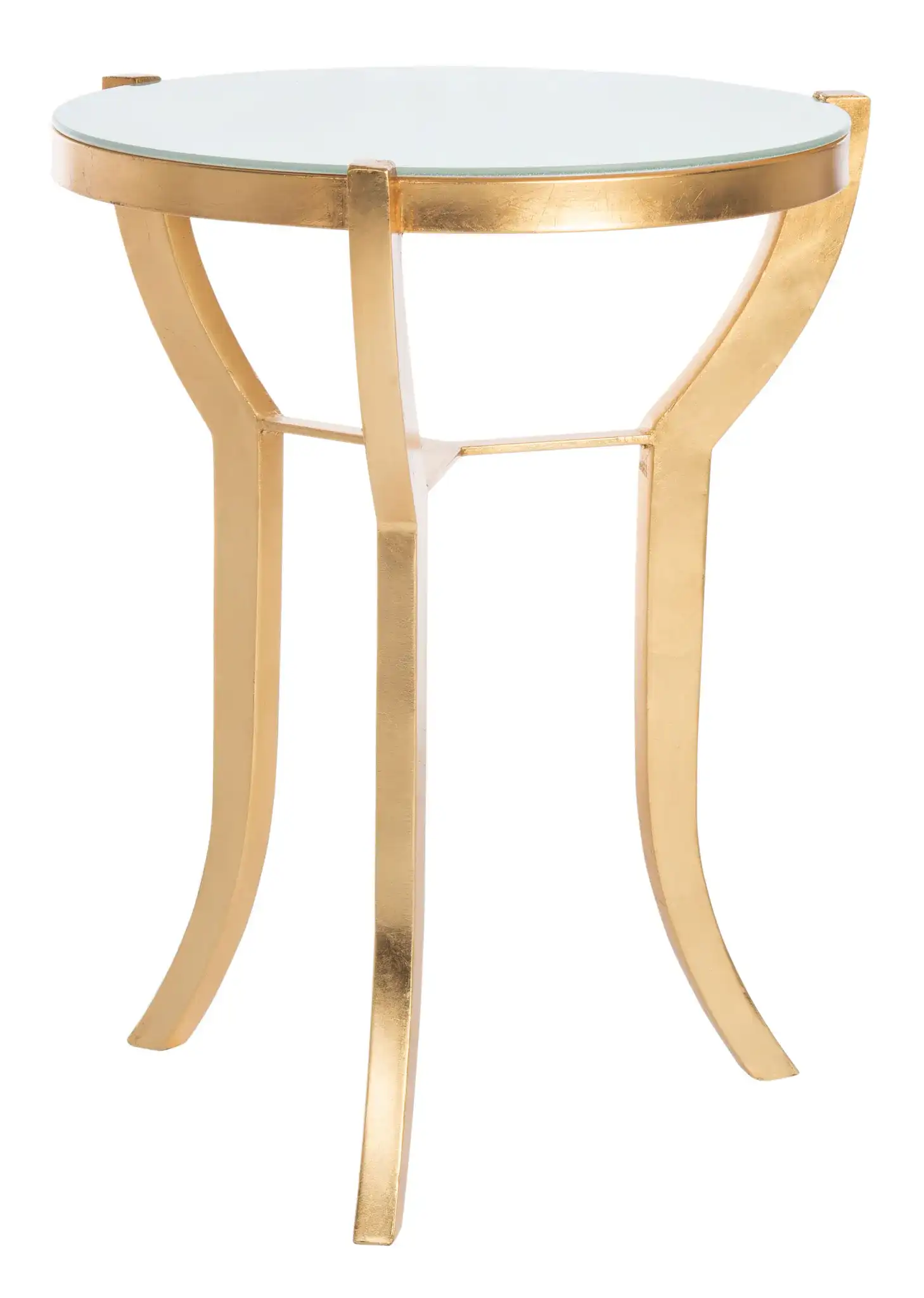 Ormond Accent Table in Gold / White, detail view