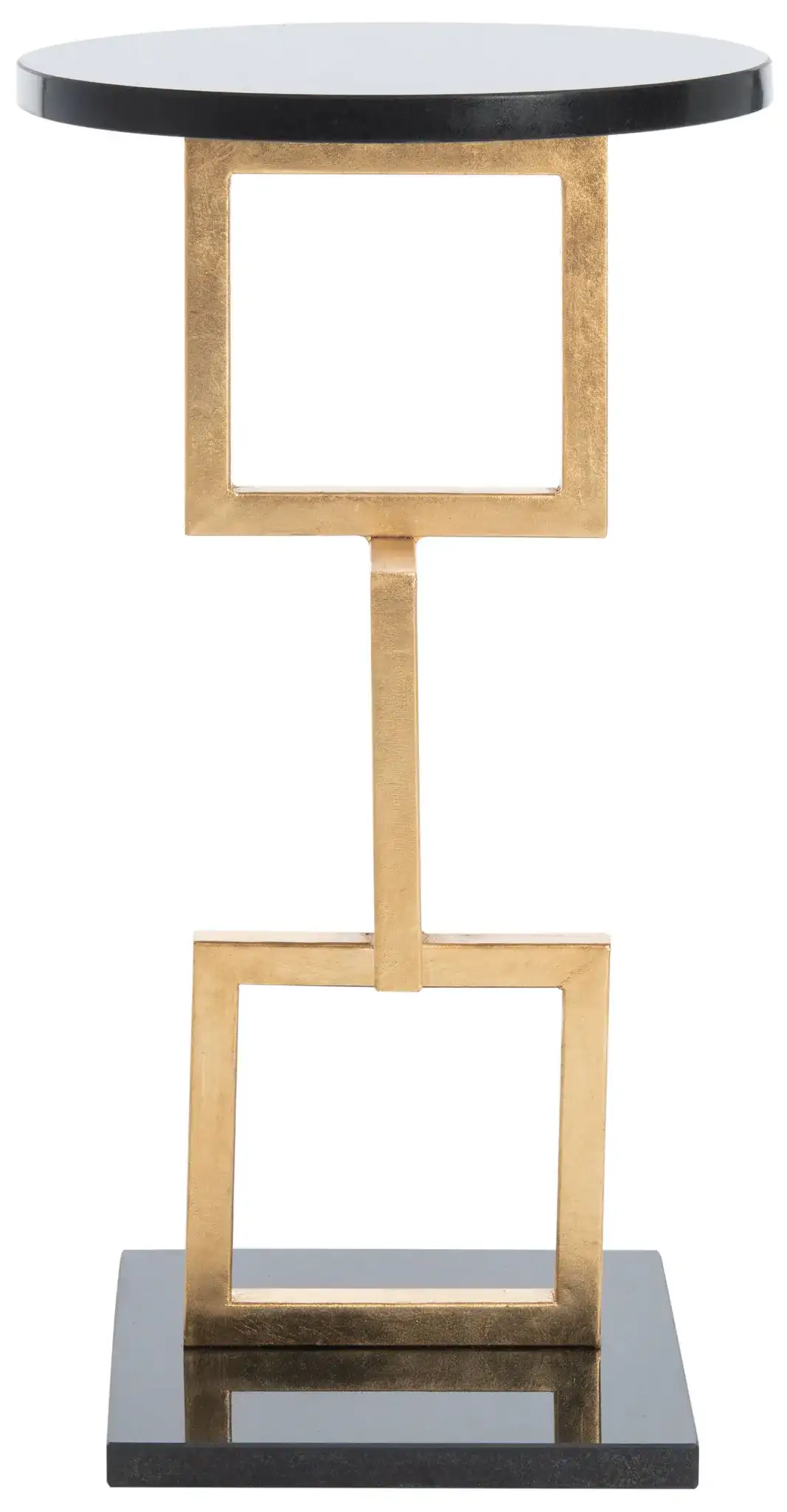 Cassidy Accent Table in Gold / Black Marble
