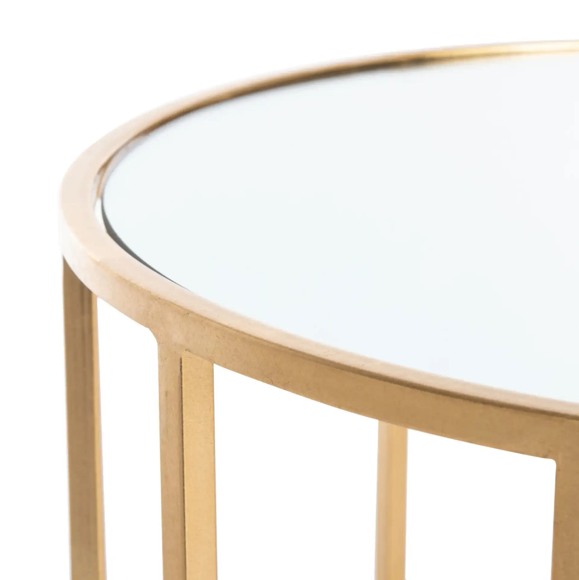 Doreen Accent Table in Gold in a styled room