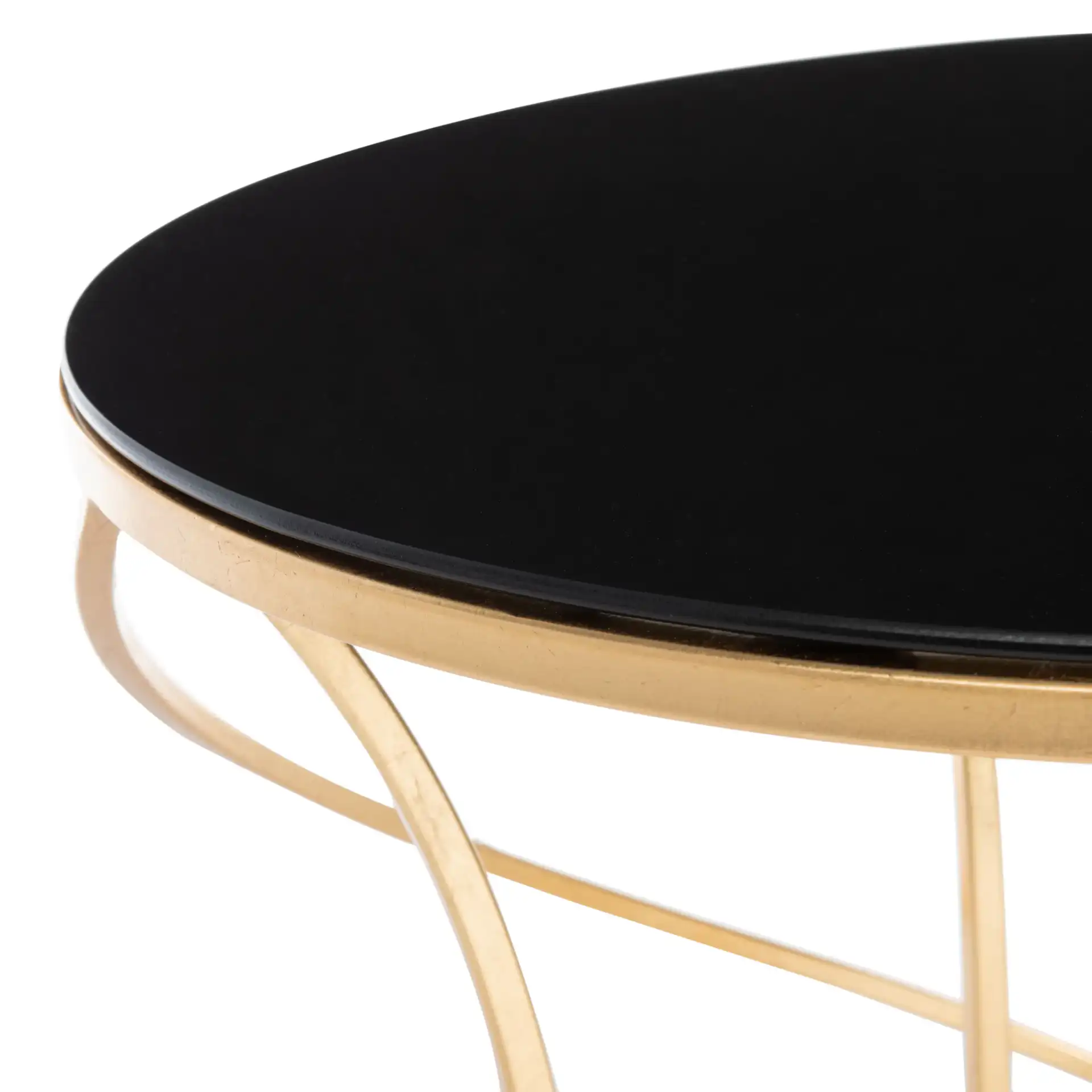 Cagney Accent Table in Gold / Black Clear in a styled room