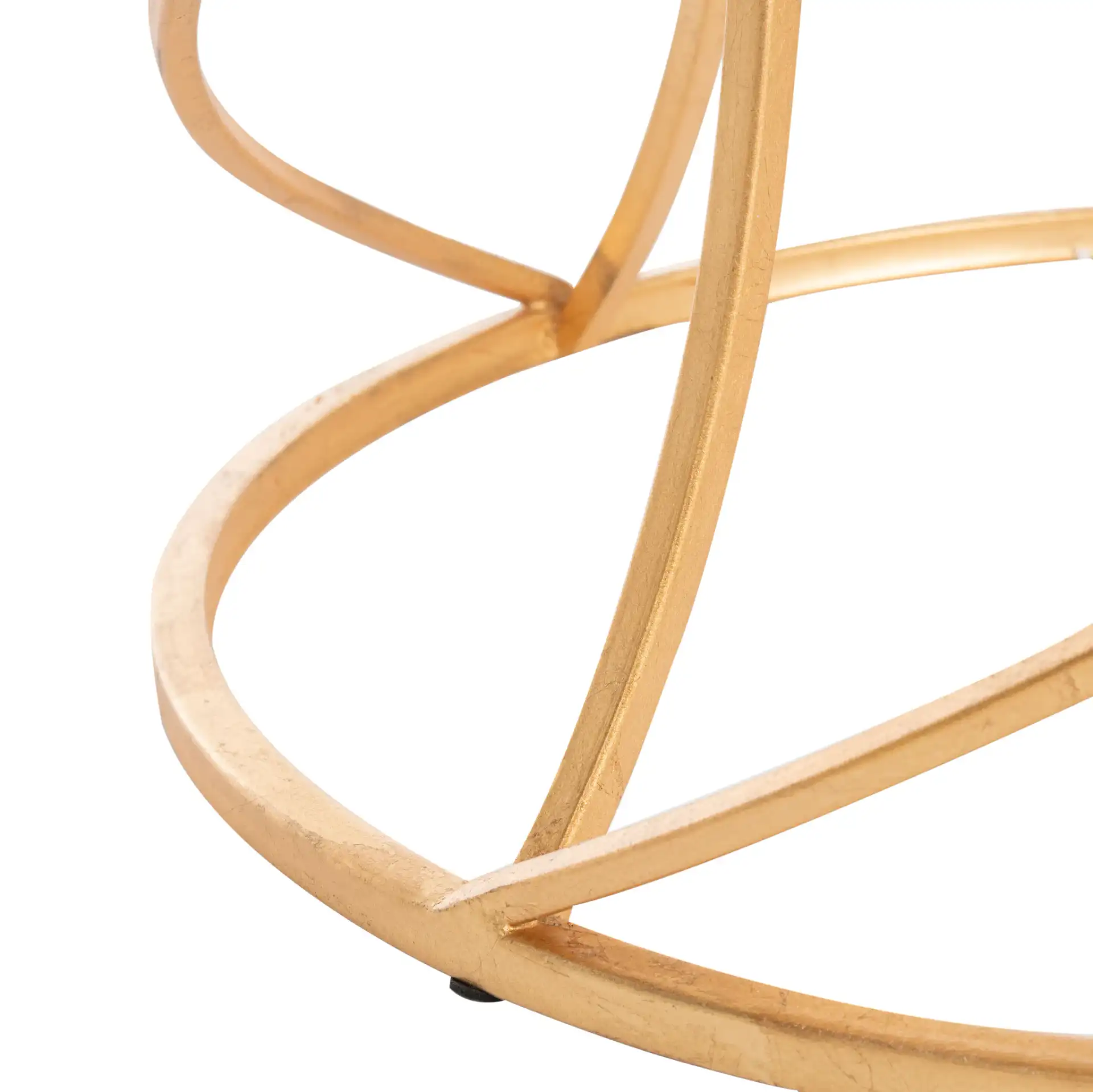 Cagney Accent Table in Gold / Black Clear, detail view