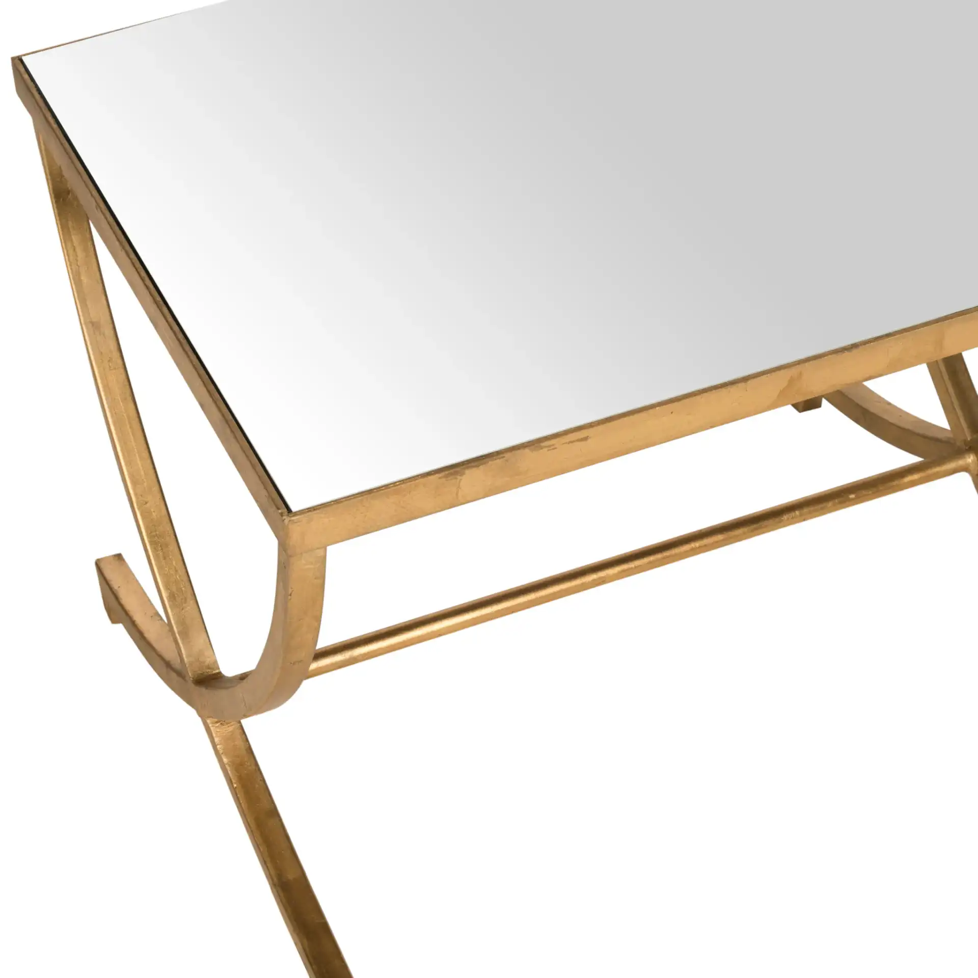 Maureen Accent Table in Gold in a styled room