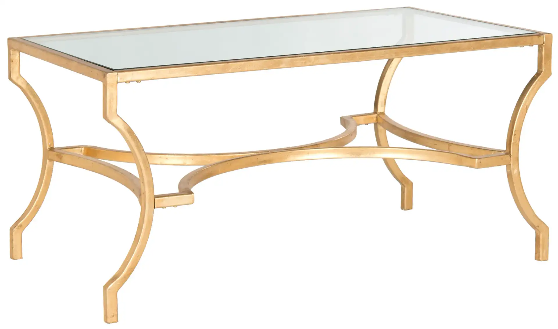 Alphonse Coffee Table in Gold / Clear, detail view