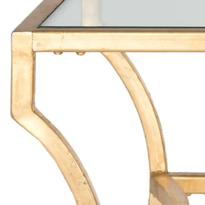 Alphonse Coffee Table in Gold / Clear, detail view