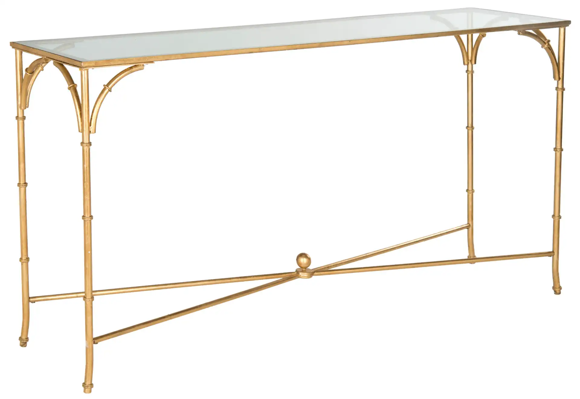 Maurice Console in Gold / Clear, detail view