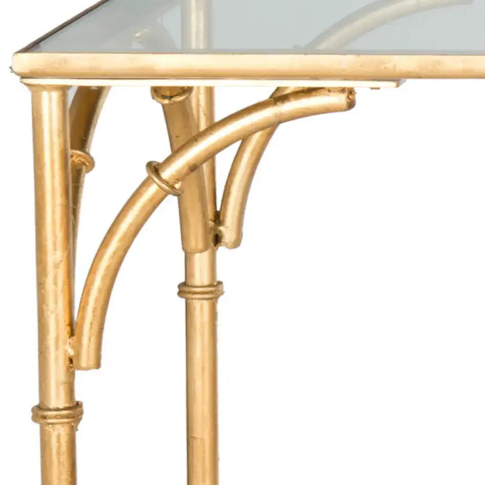Maurice Console in Gold / Clear, detail view