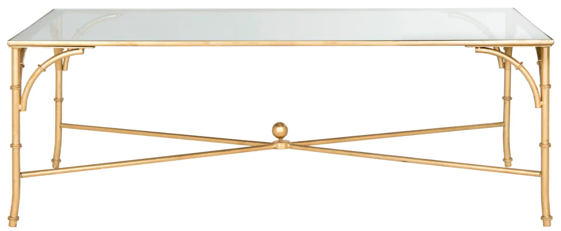 Maurice Coffee Table in Gold / Clear