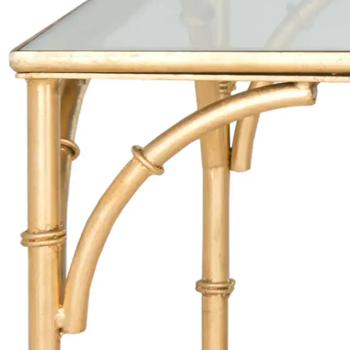 Maurice Coffee Table in Gold / Clear, detail view