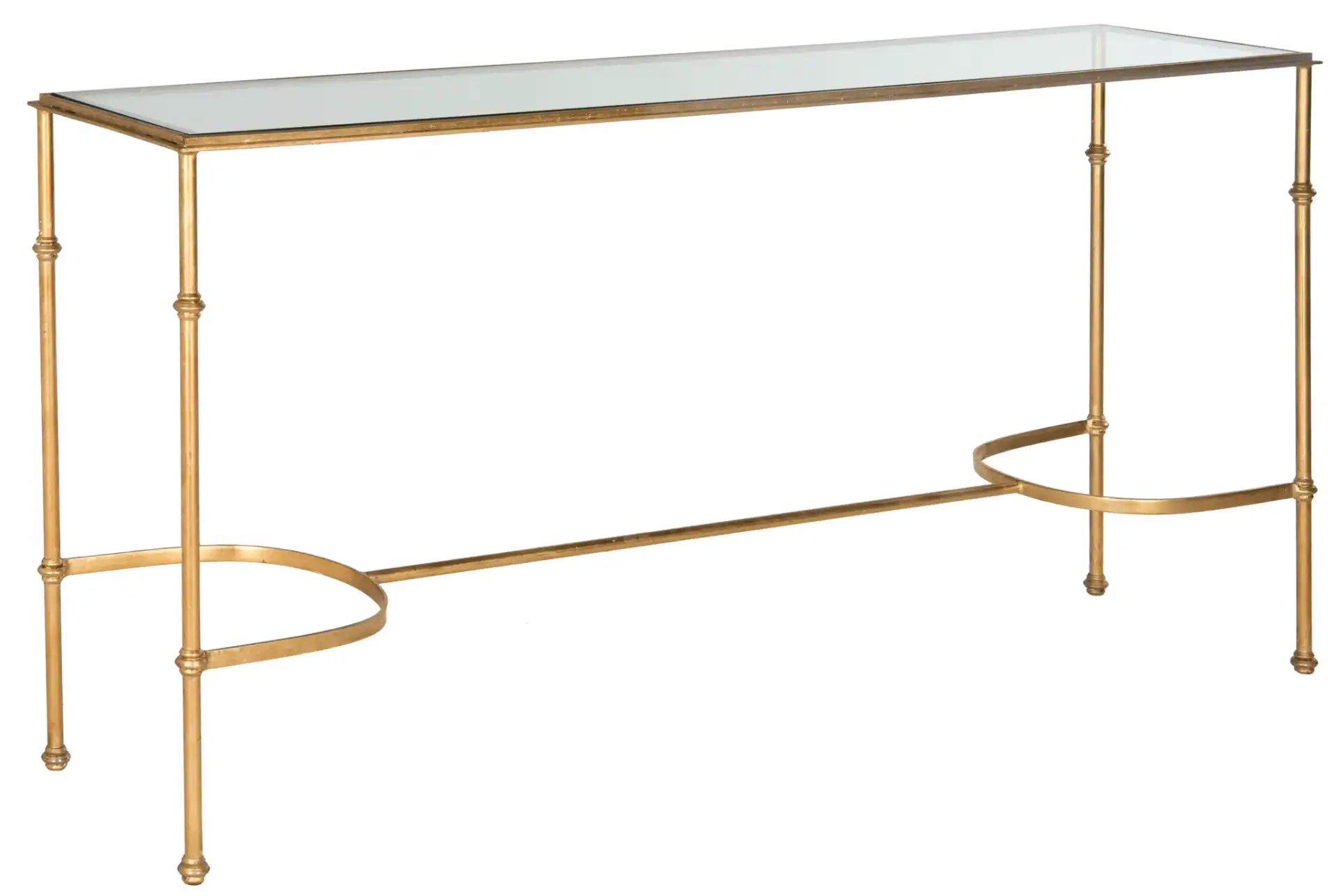 Lucille Console in Gold / Clear, detail view