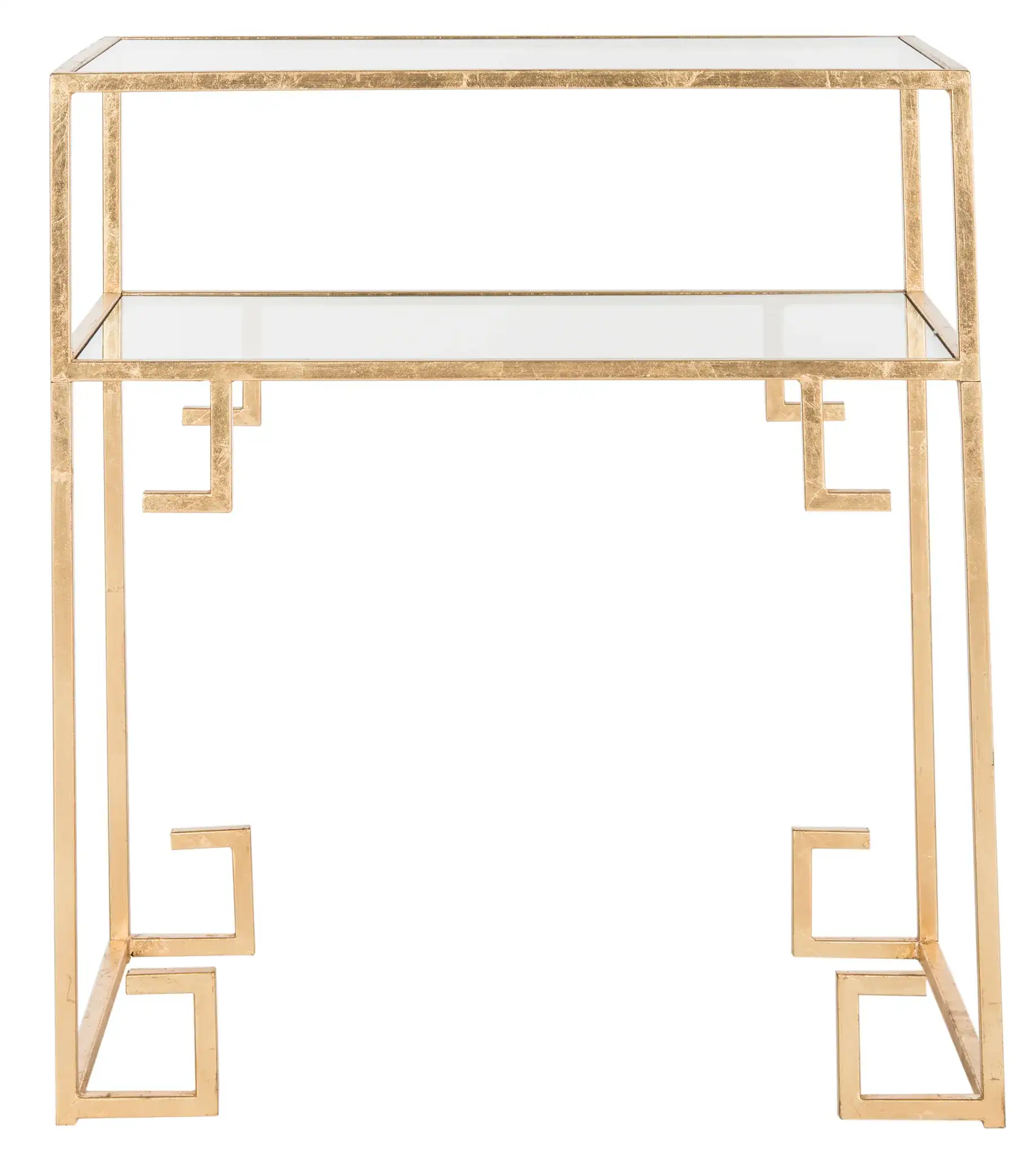 Berdine Accent Table in Gold / Clear