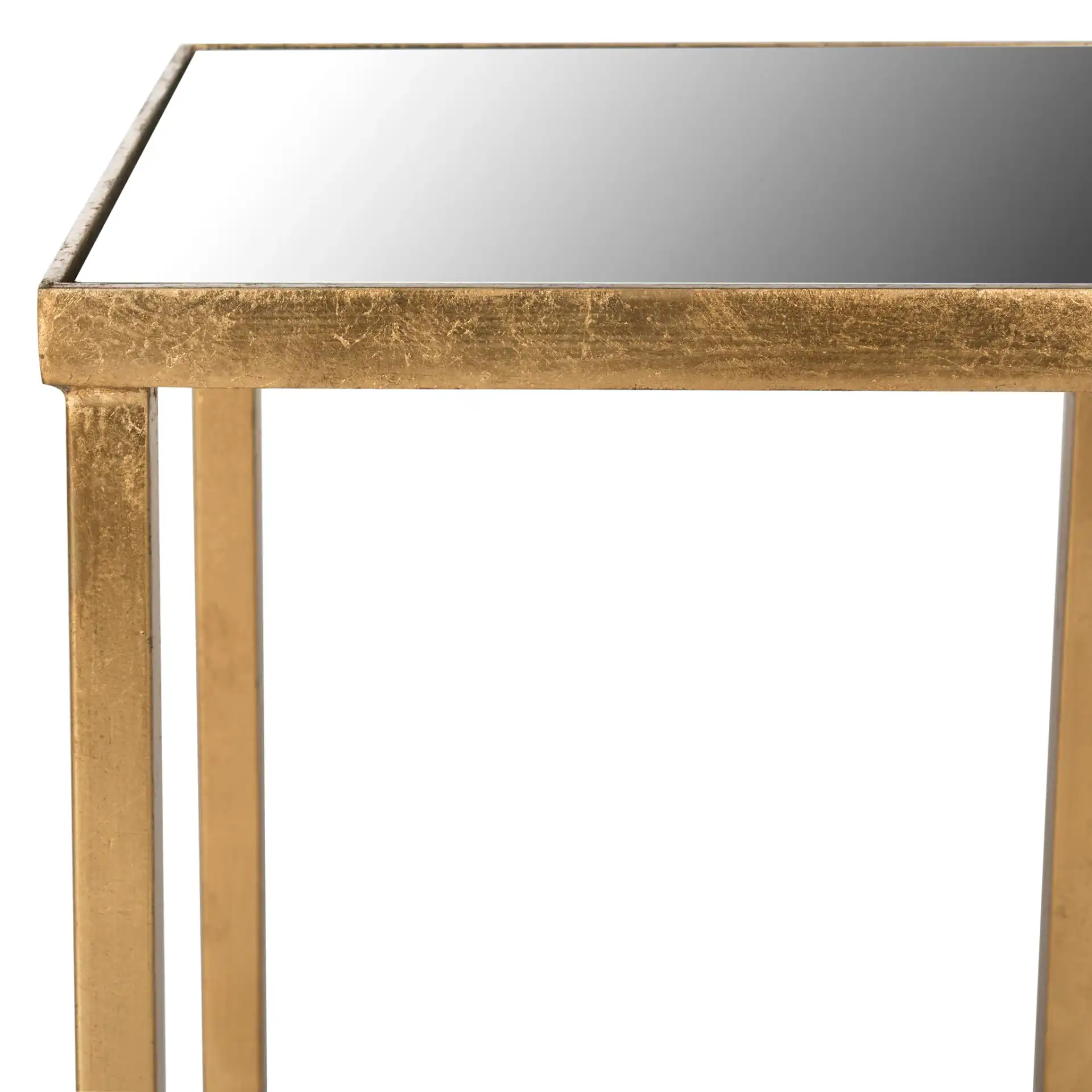 Halyn End Table in Gold in a styled room