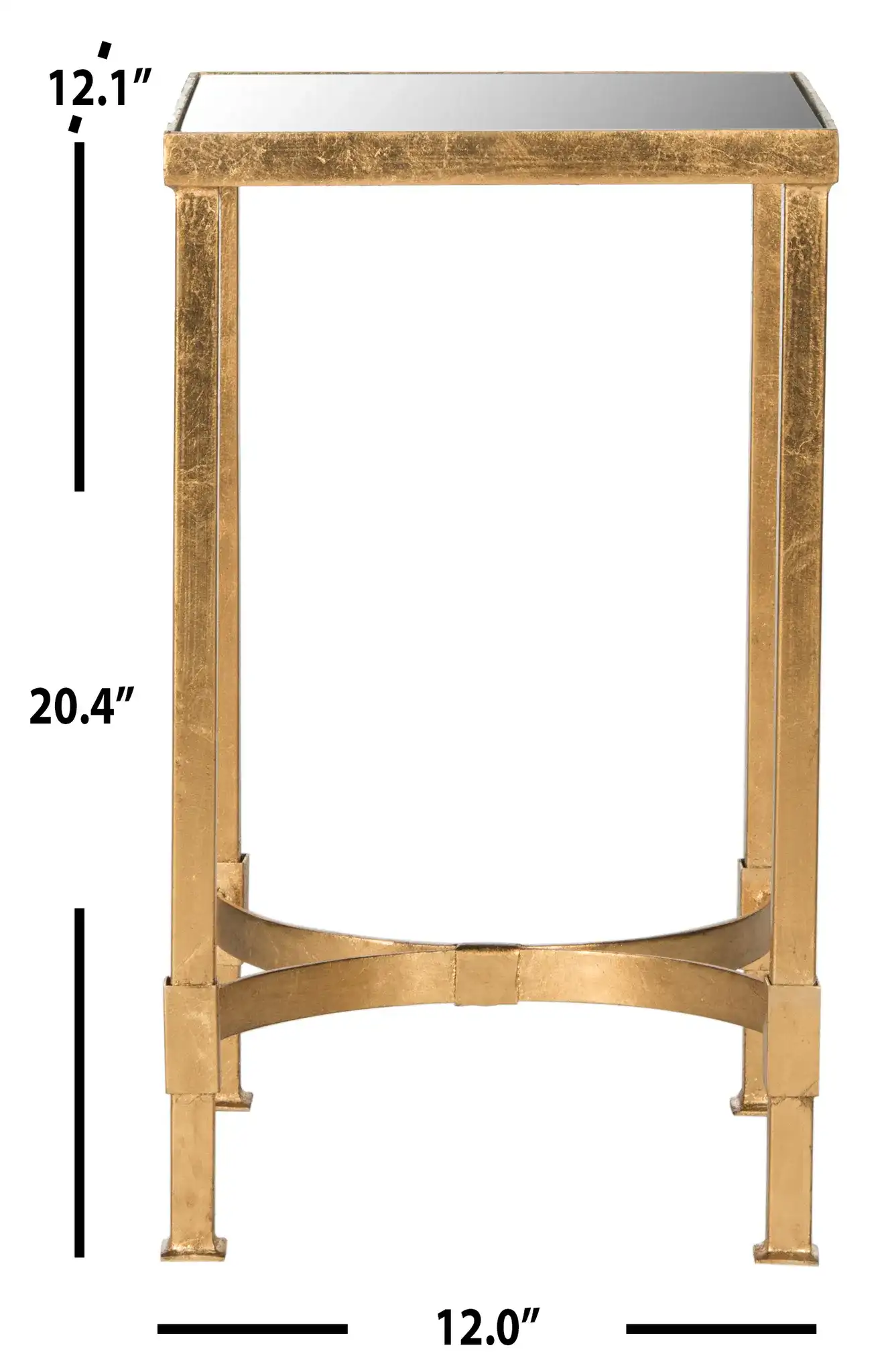 Halyn End Table in Gold, detail view