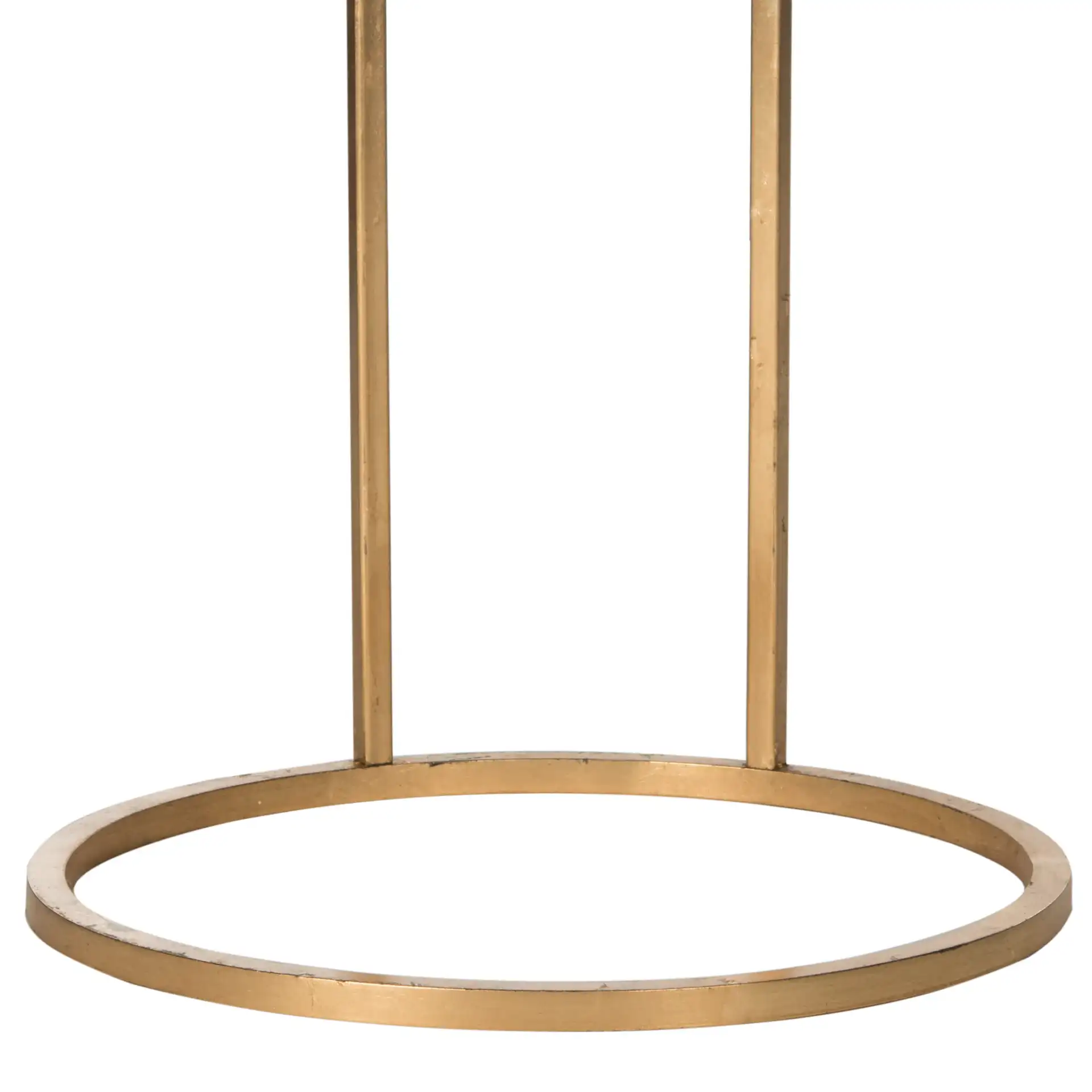 Calvin Round End Table in Gold, detail view