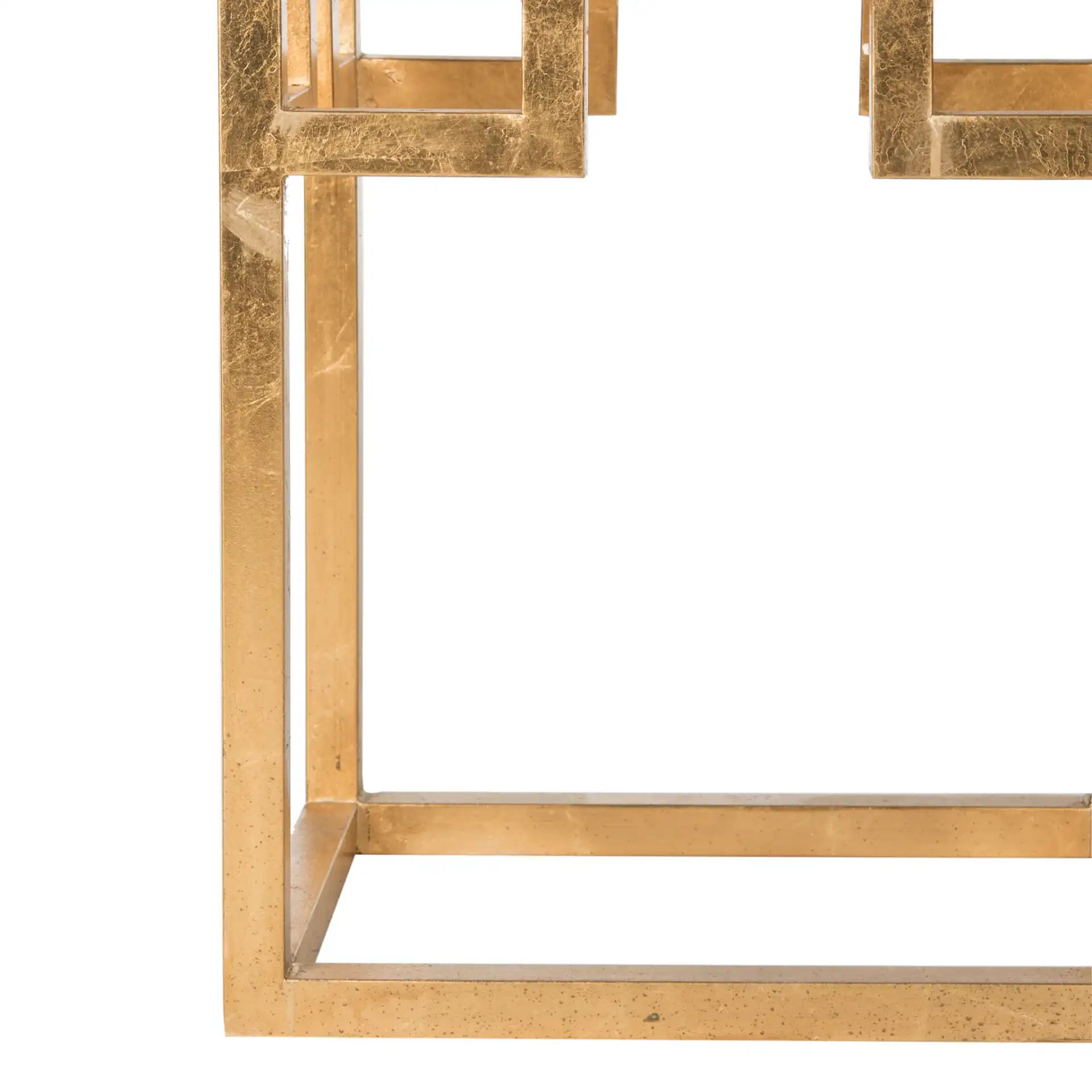 Byram End Table in Gold / Clear, detail view