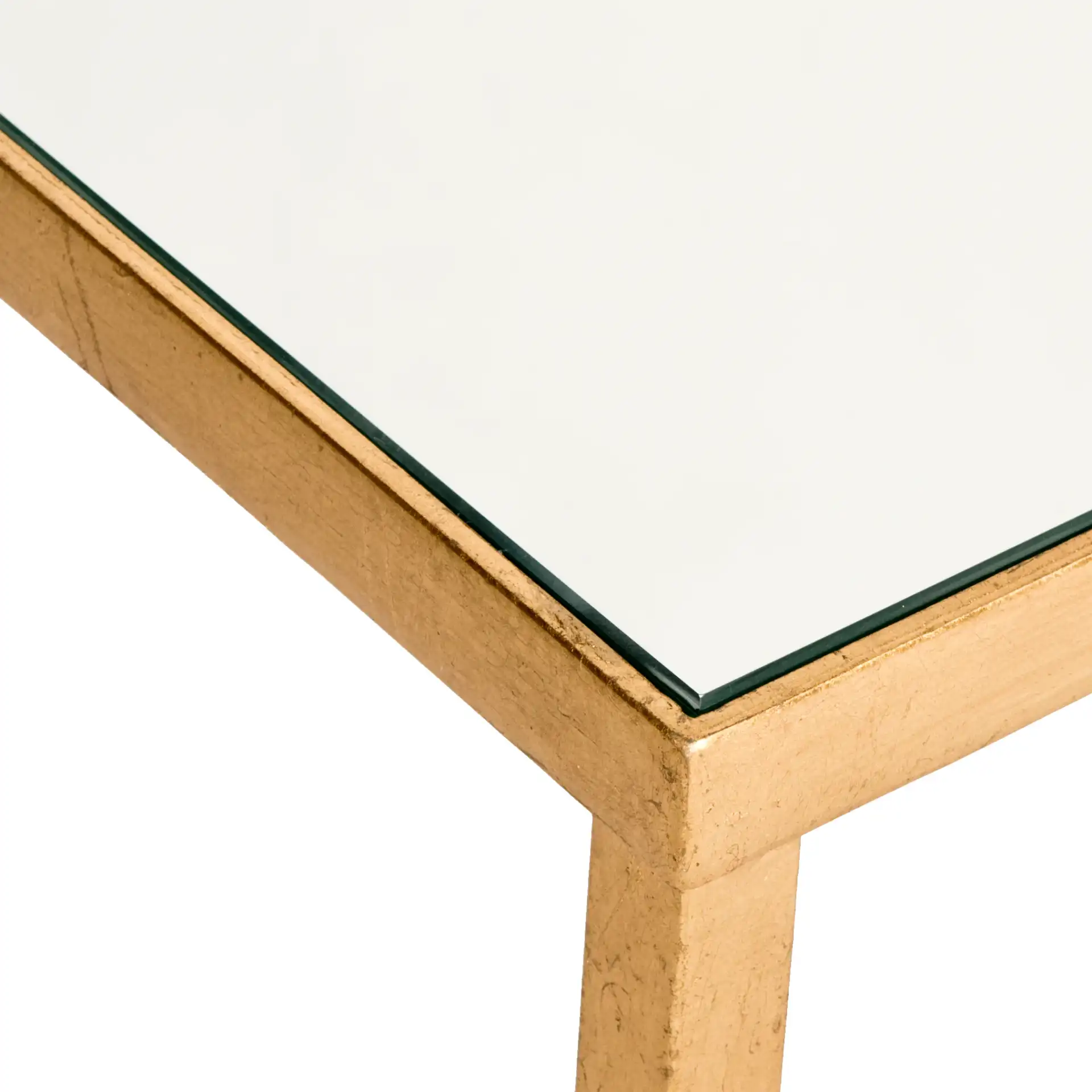 Mita End Table in Gold, detail view