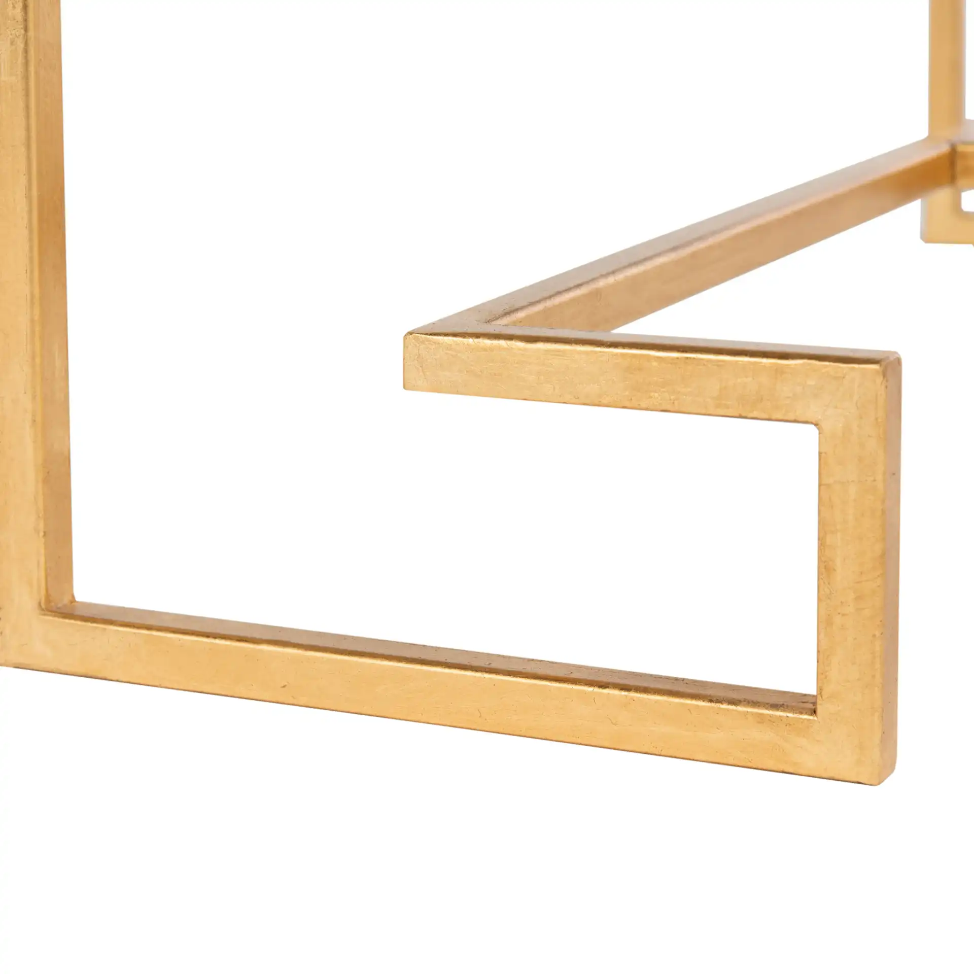 Burton Coffee Table in Gold / Clear, detail view