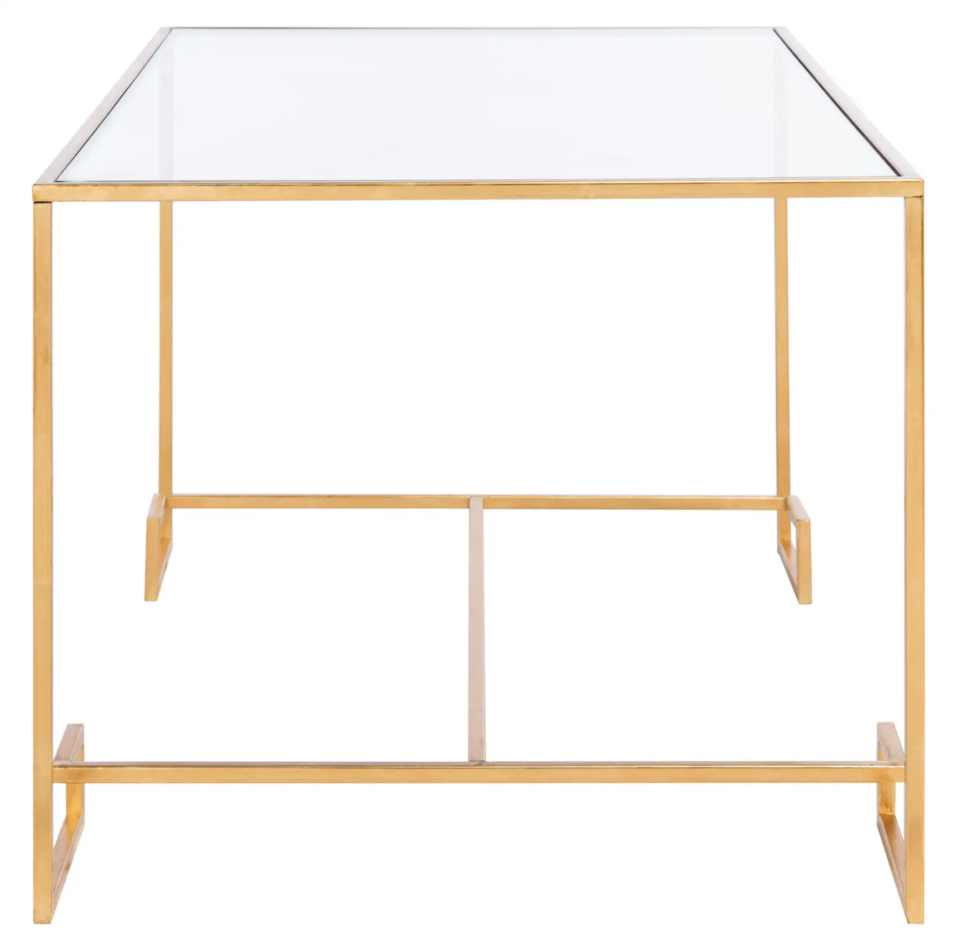Burton Coffee Table in Gold / Clear, detail view