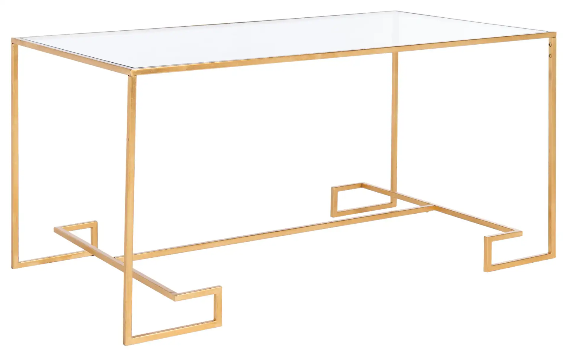 Burton Coffee Table in Gold / Clear, detail view