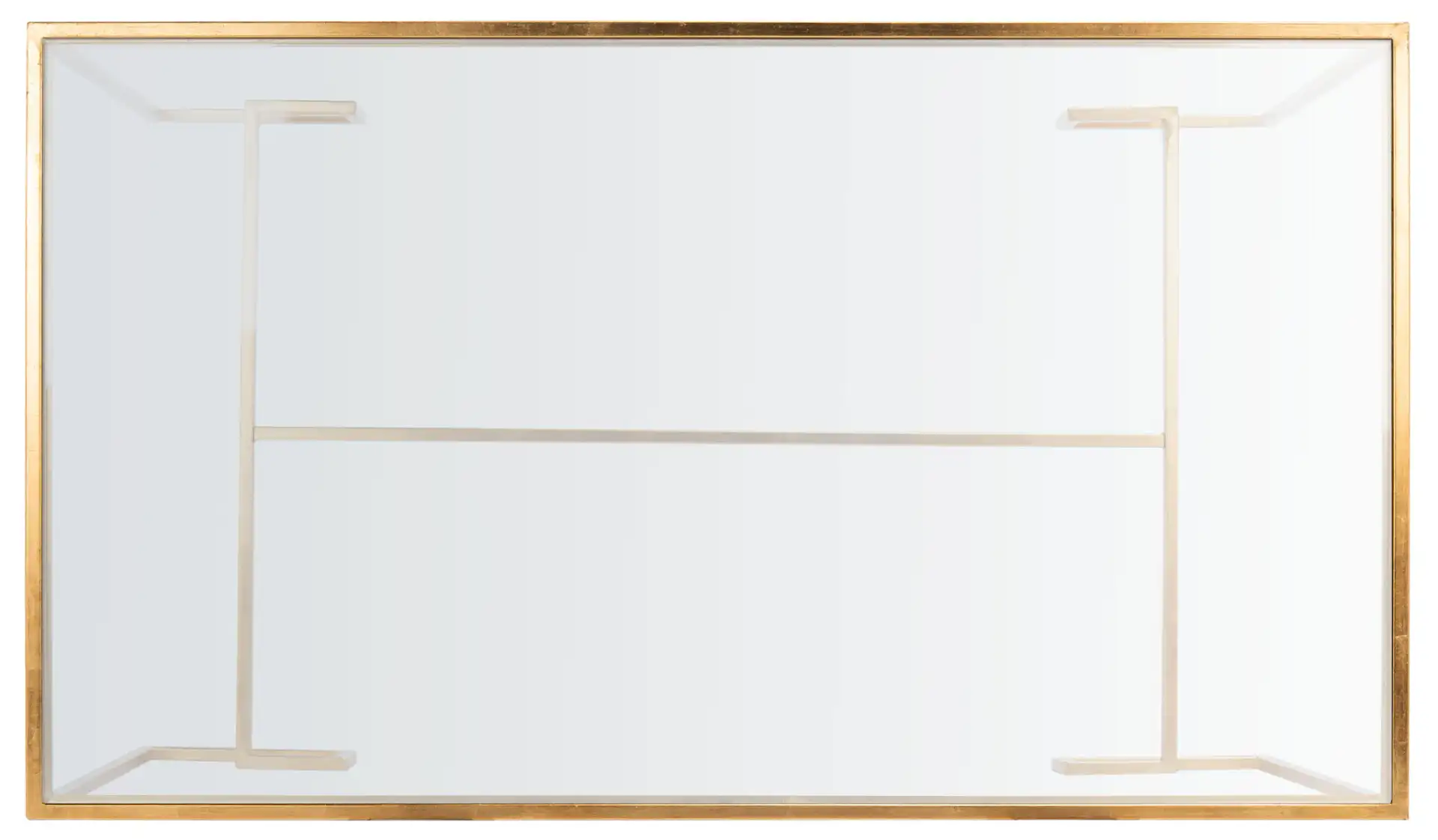 Burton Coffee Table in Gold / Clear, detail view