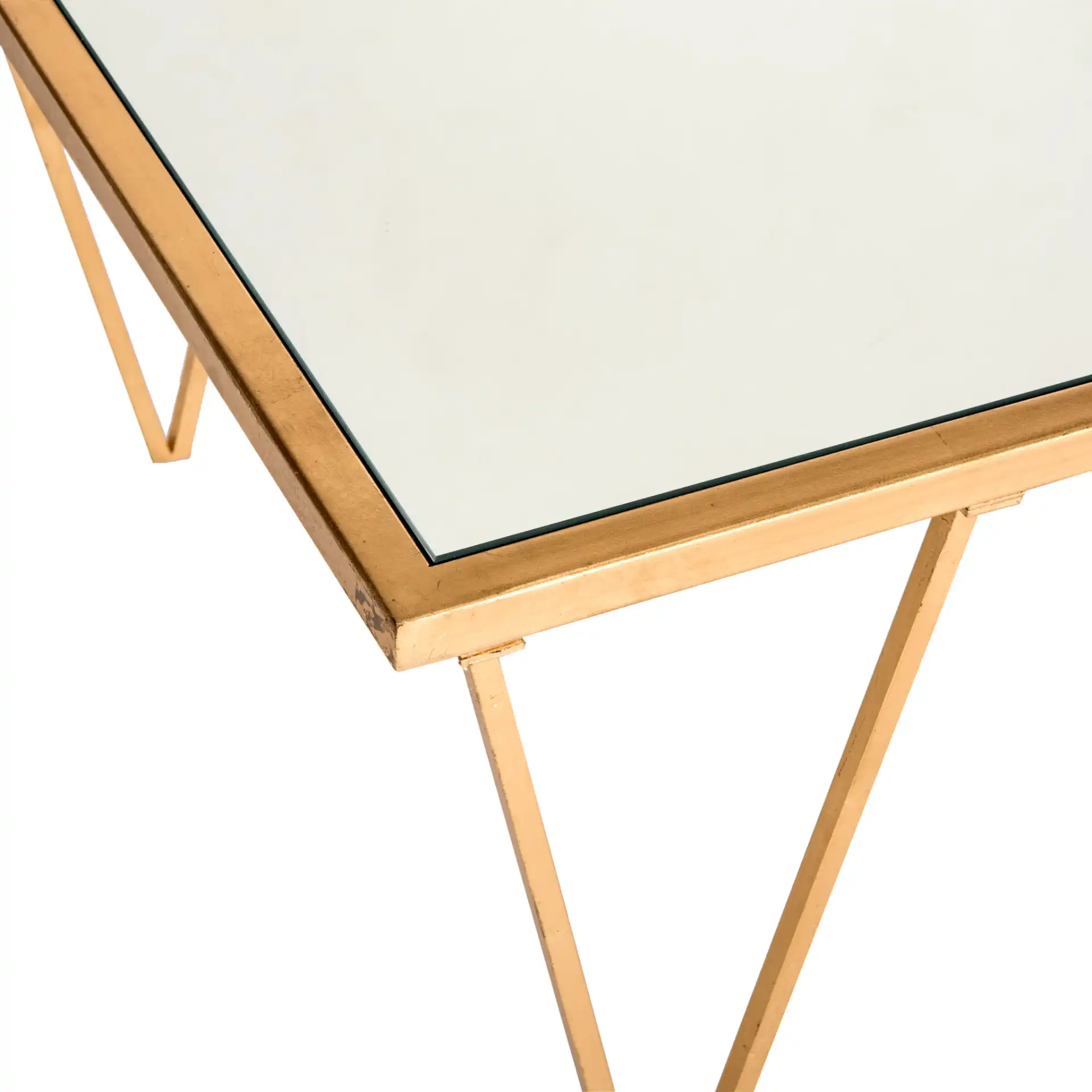 Arlene Coffee Table in Gold in a styled room