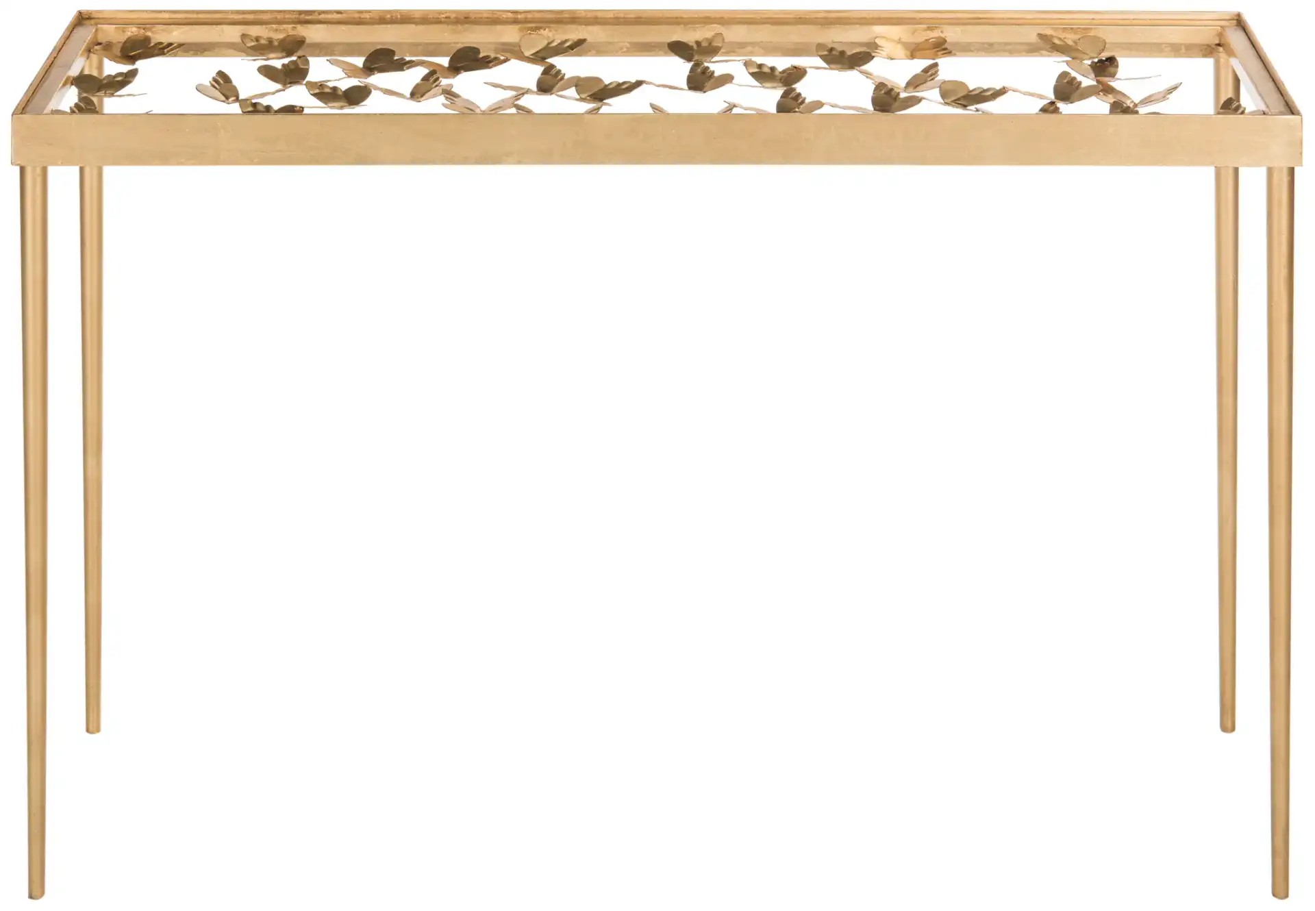 Rosalia Butterfly Console in Gold / Clear