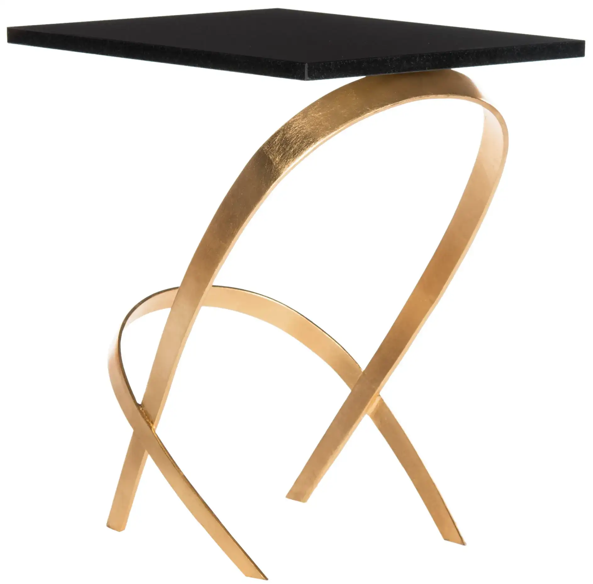 Dovie Side Table in Gold / Black, detail view