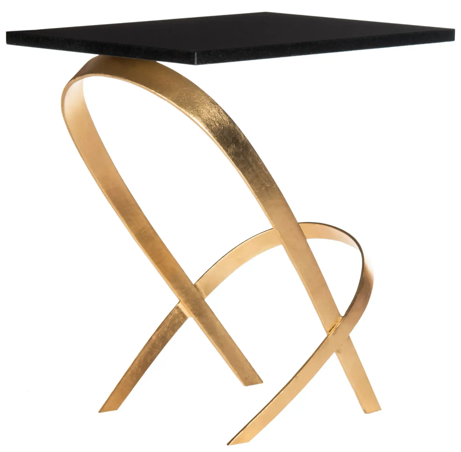 Dovie Side Table in Gold / Black, detail view