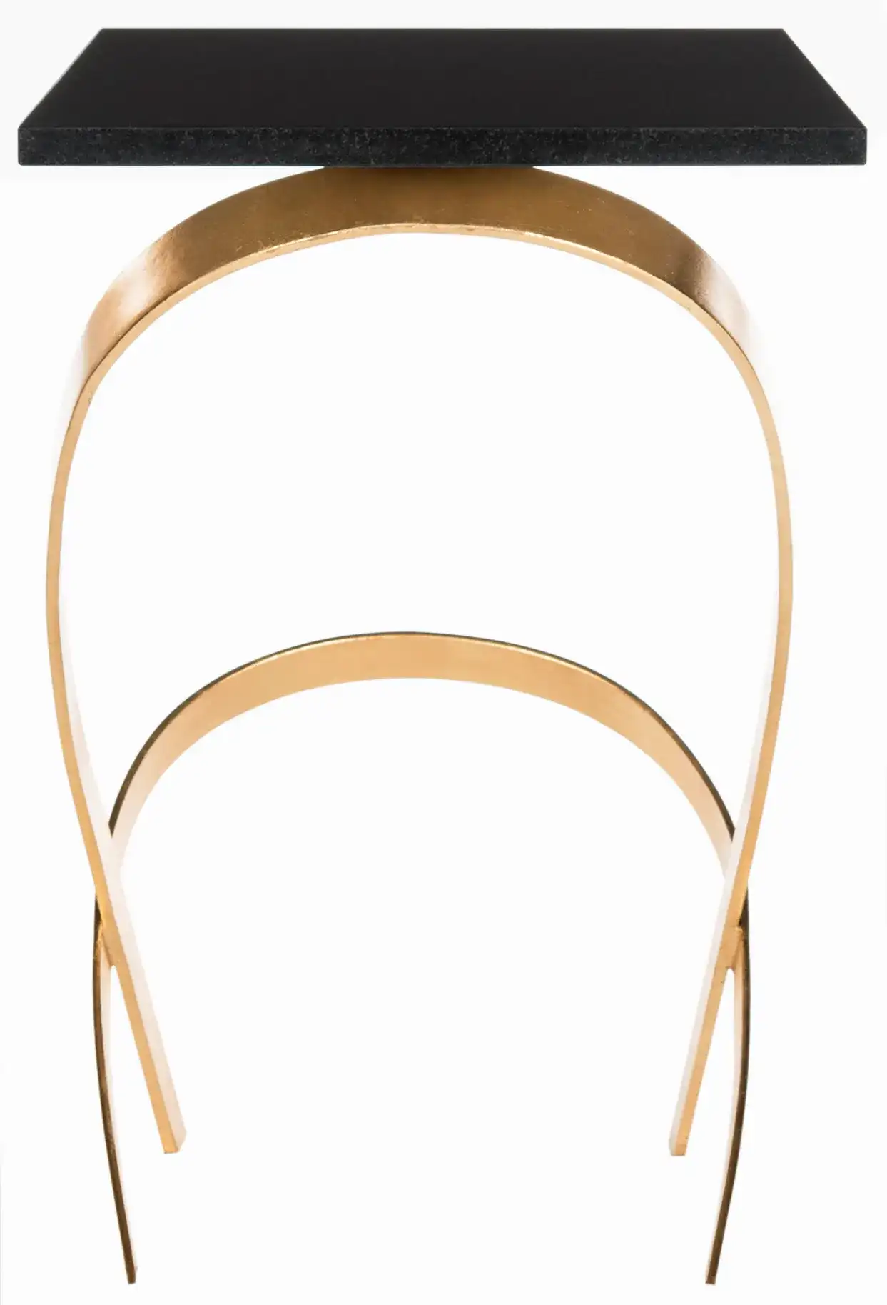 Dovie Side Table in Gold / Black, detail view