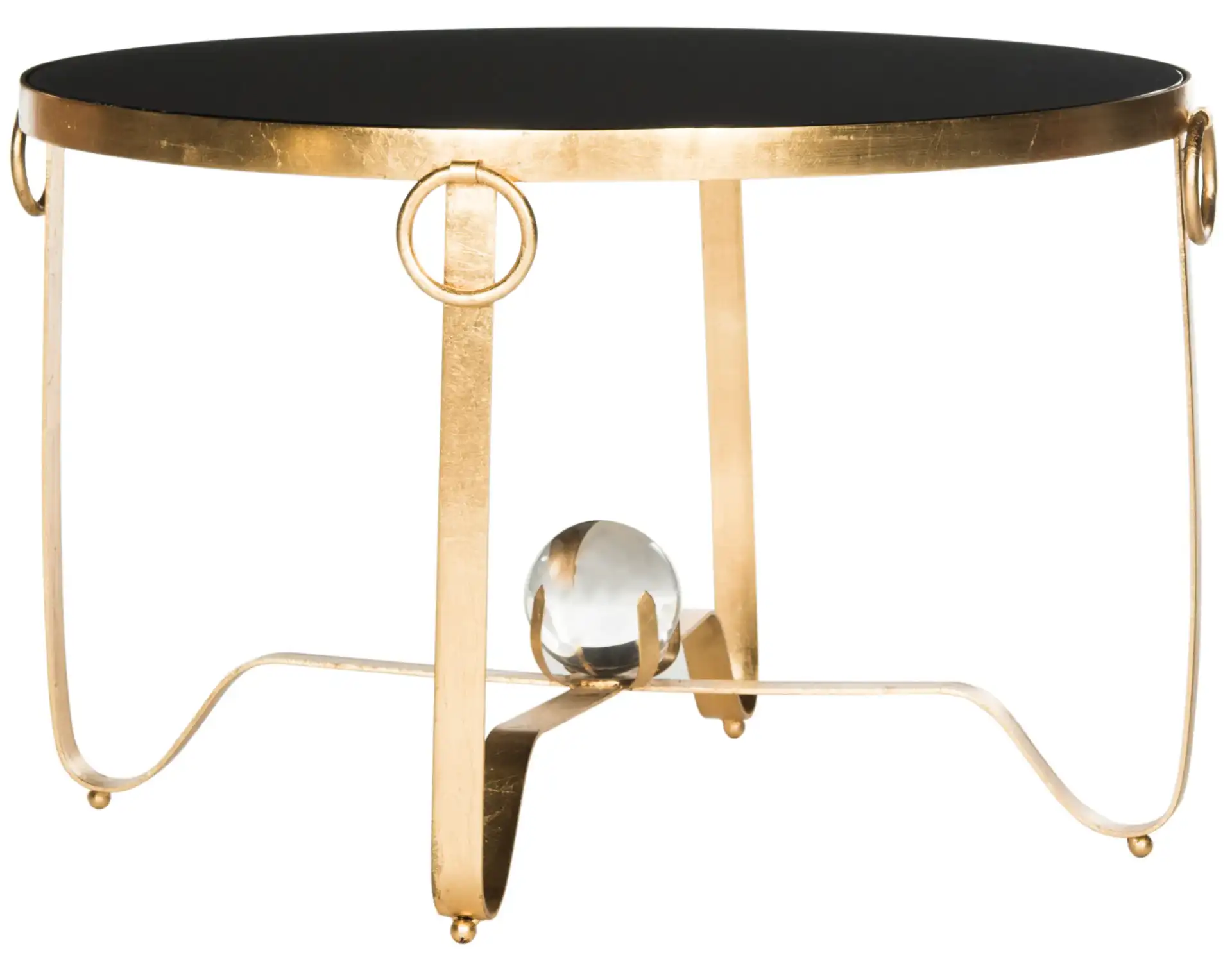 Elisha Accent Table in Gold / Black, detail view
