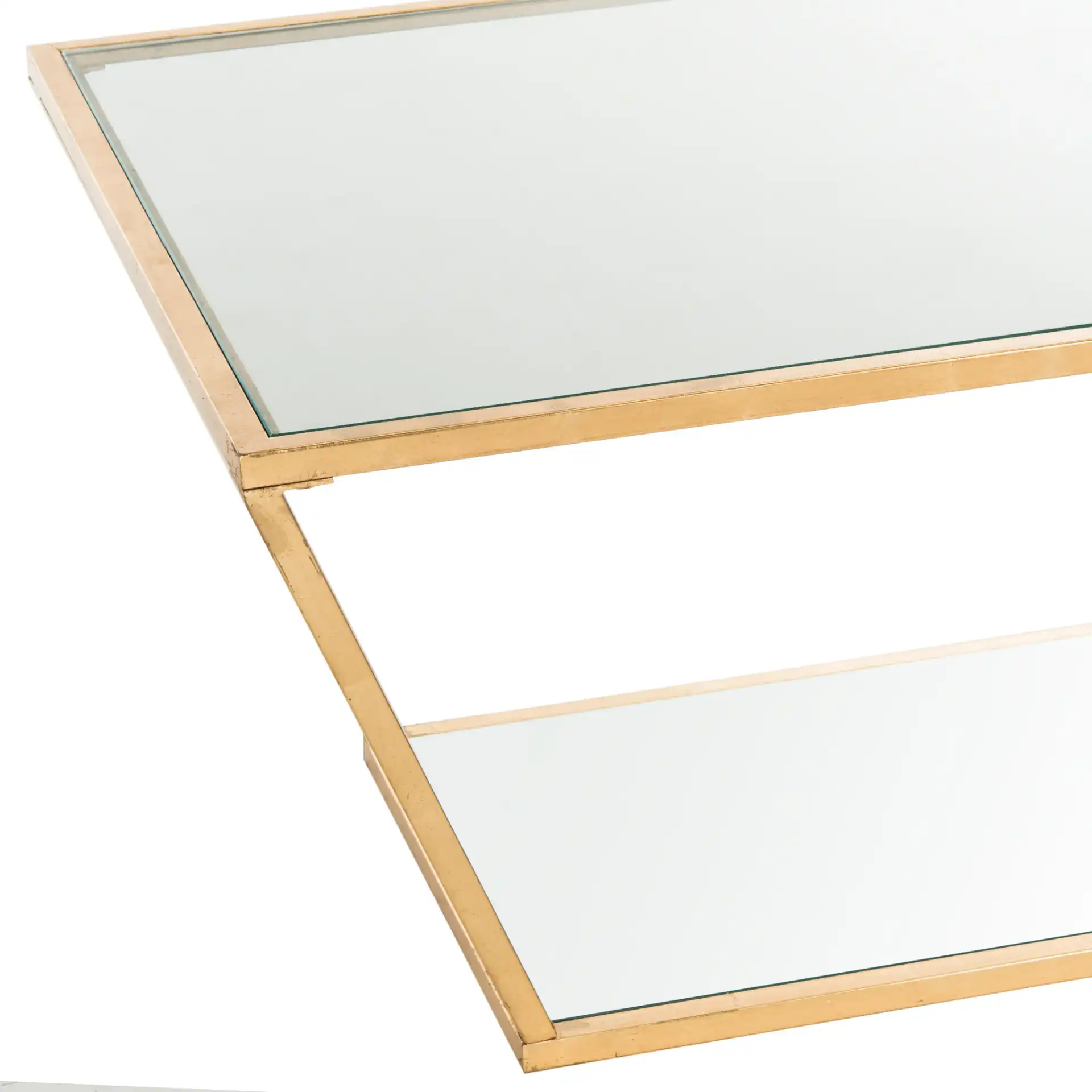Allene Coffee Table in Gold in a styled room