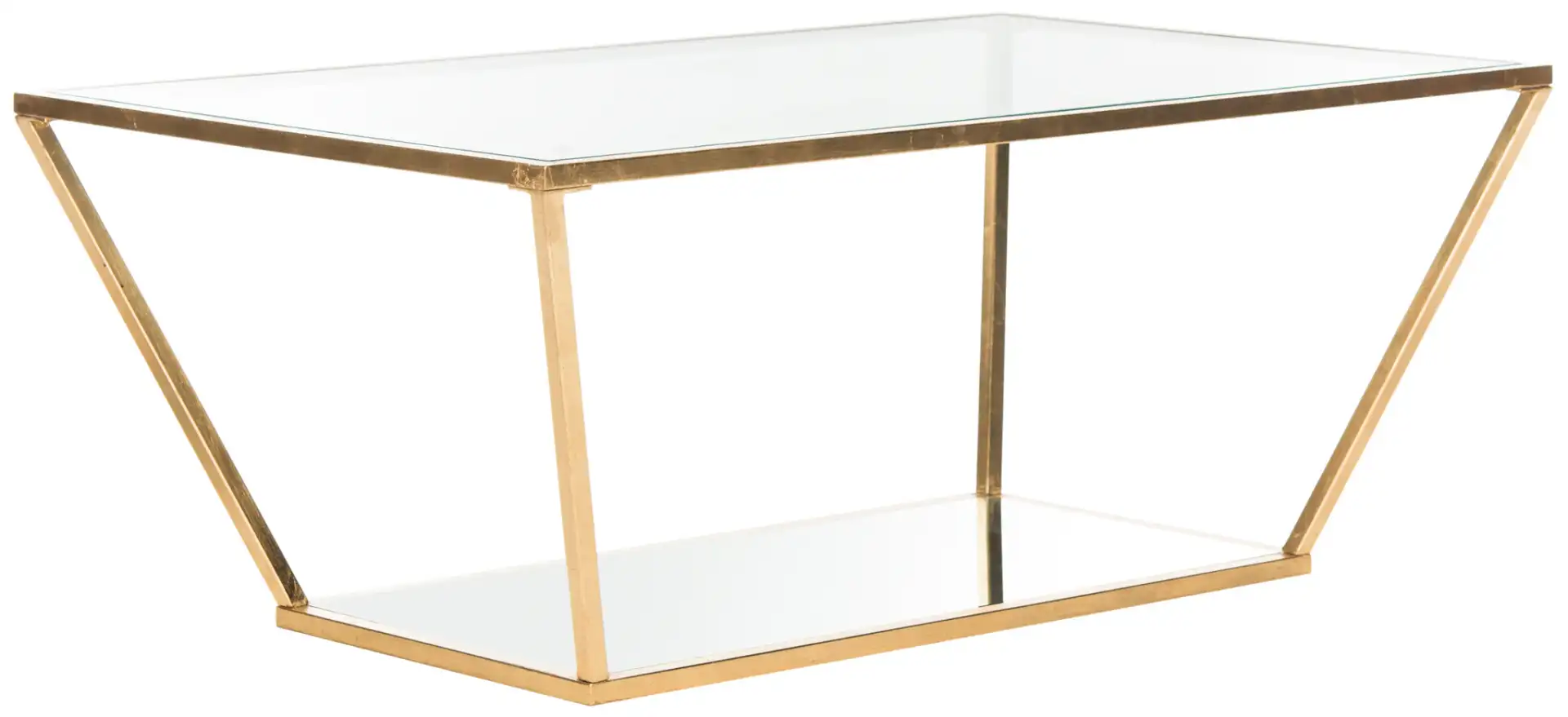 Allene Coffee Table in Gold, detail view