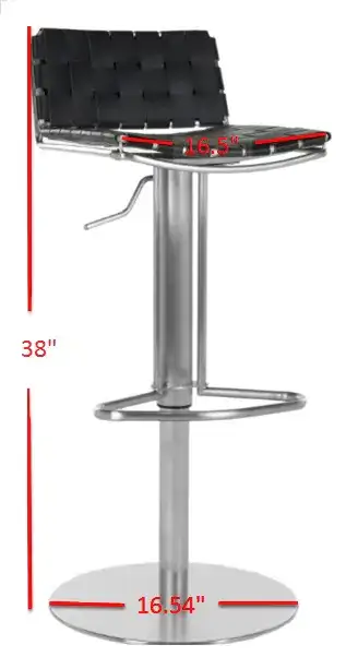 Floyd Barstool in Black, detail view