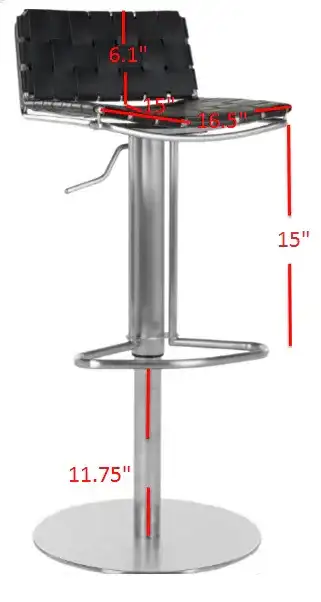 Floyd Barstool in Black, detail view
