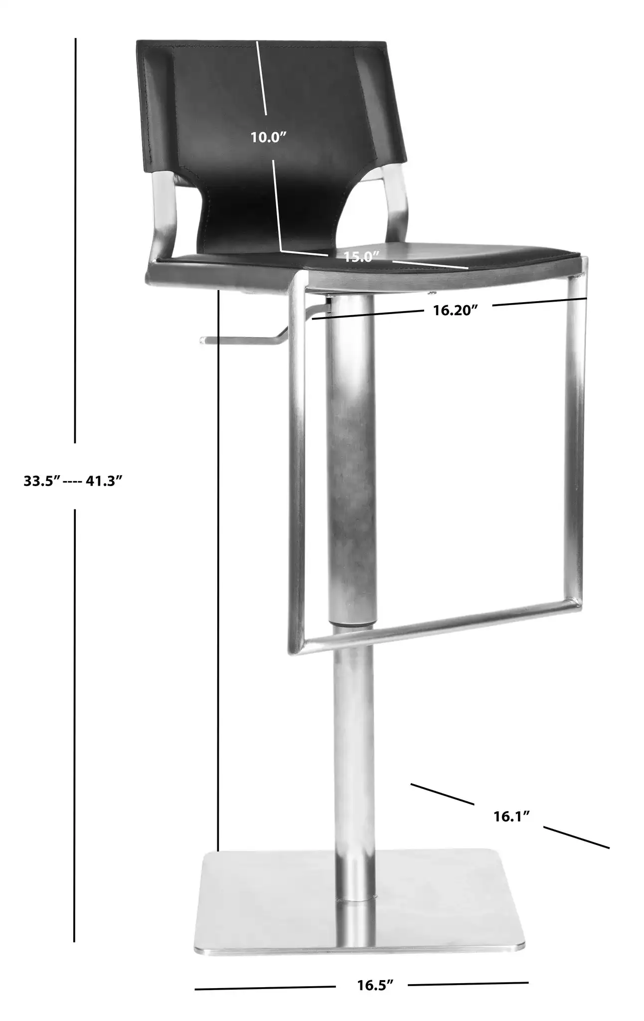 Armondo Barstool in Black, detail view