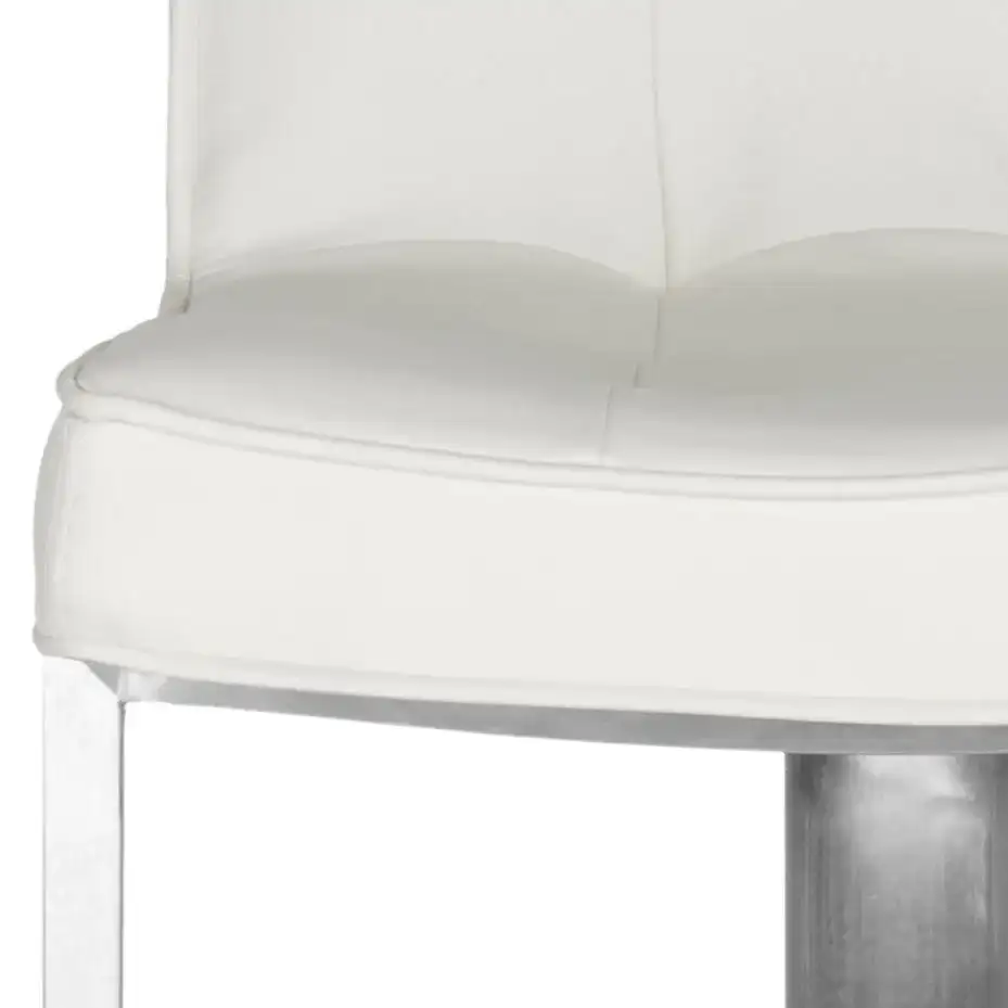 Newman Bar Stool in White, detail view