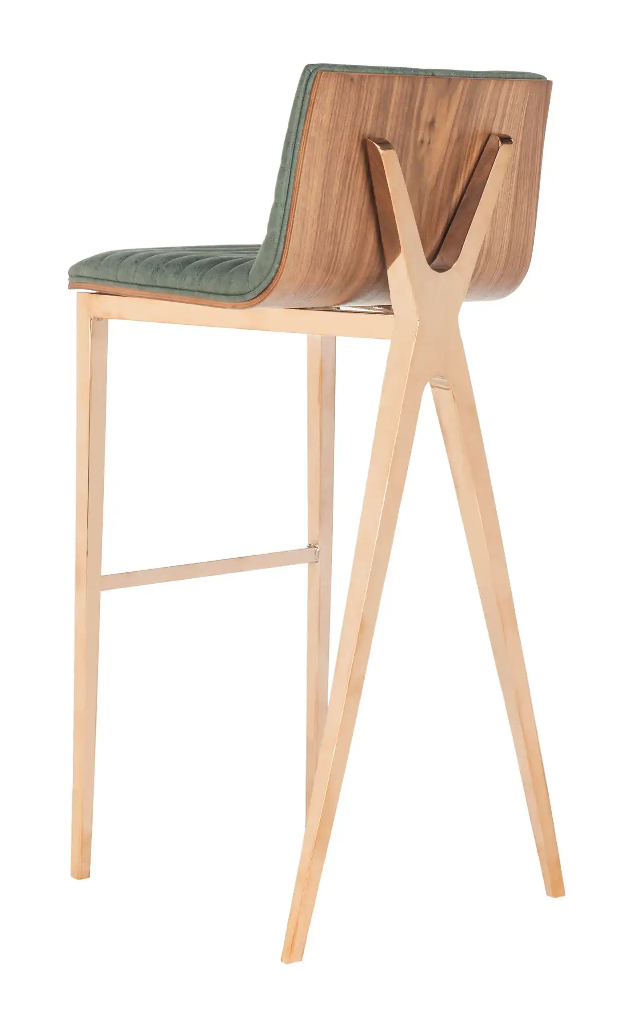 Mckay Barstool in Brown / Copper, detail view