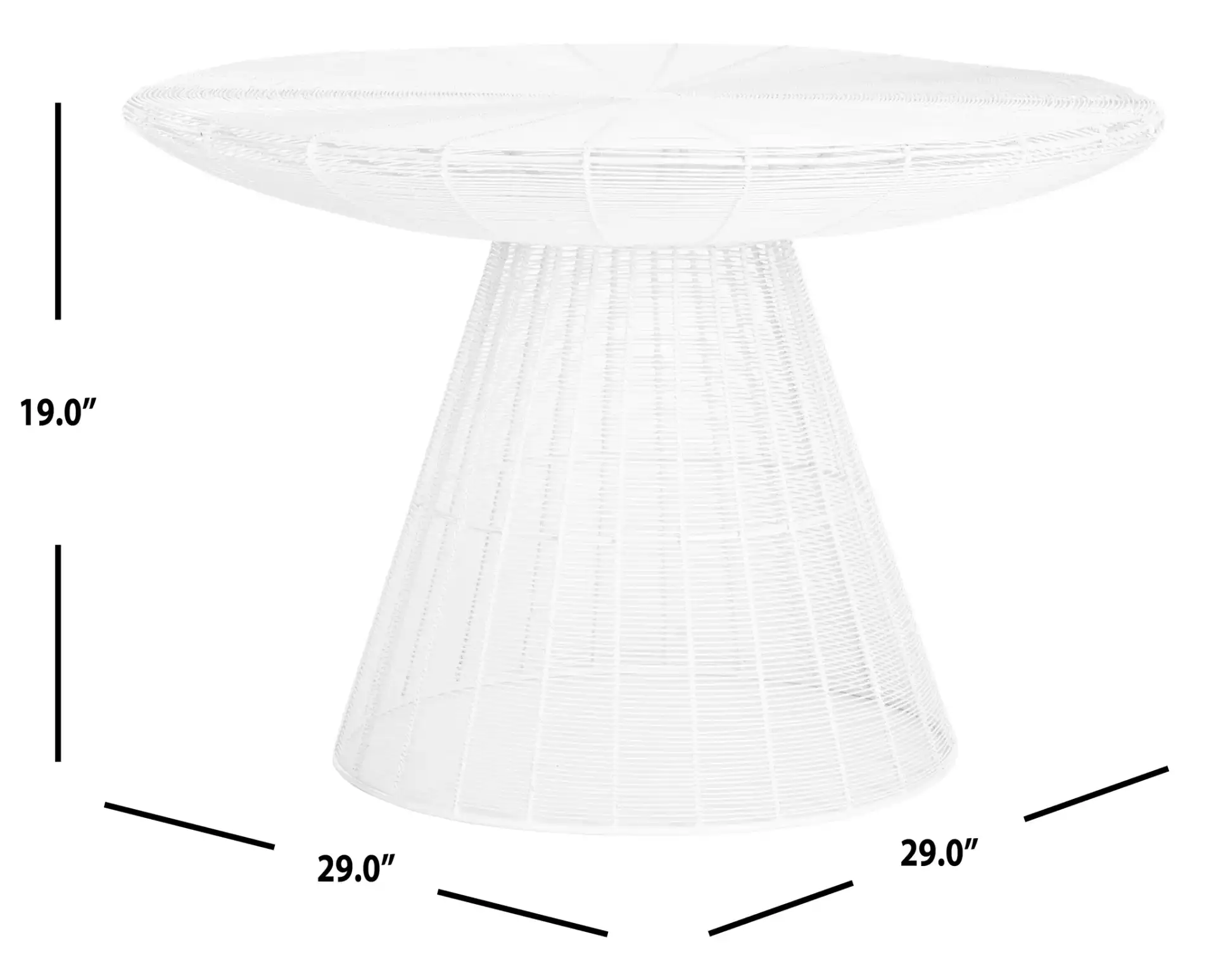 Reginald Wire Coffee Table in Gray, detail view